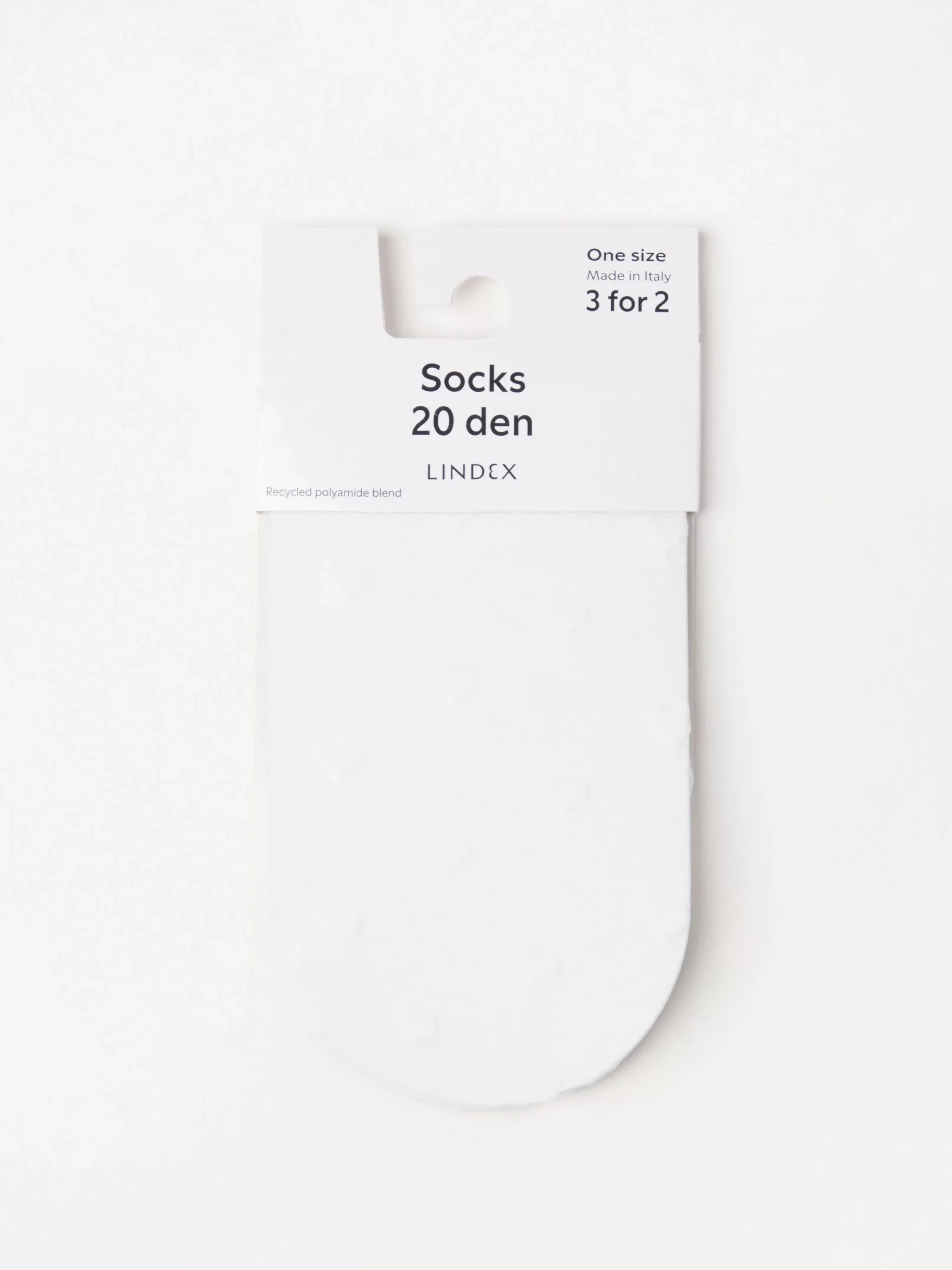 Strumpor>Lindex Strumpor I 20 Denier Med Hjartan White