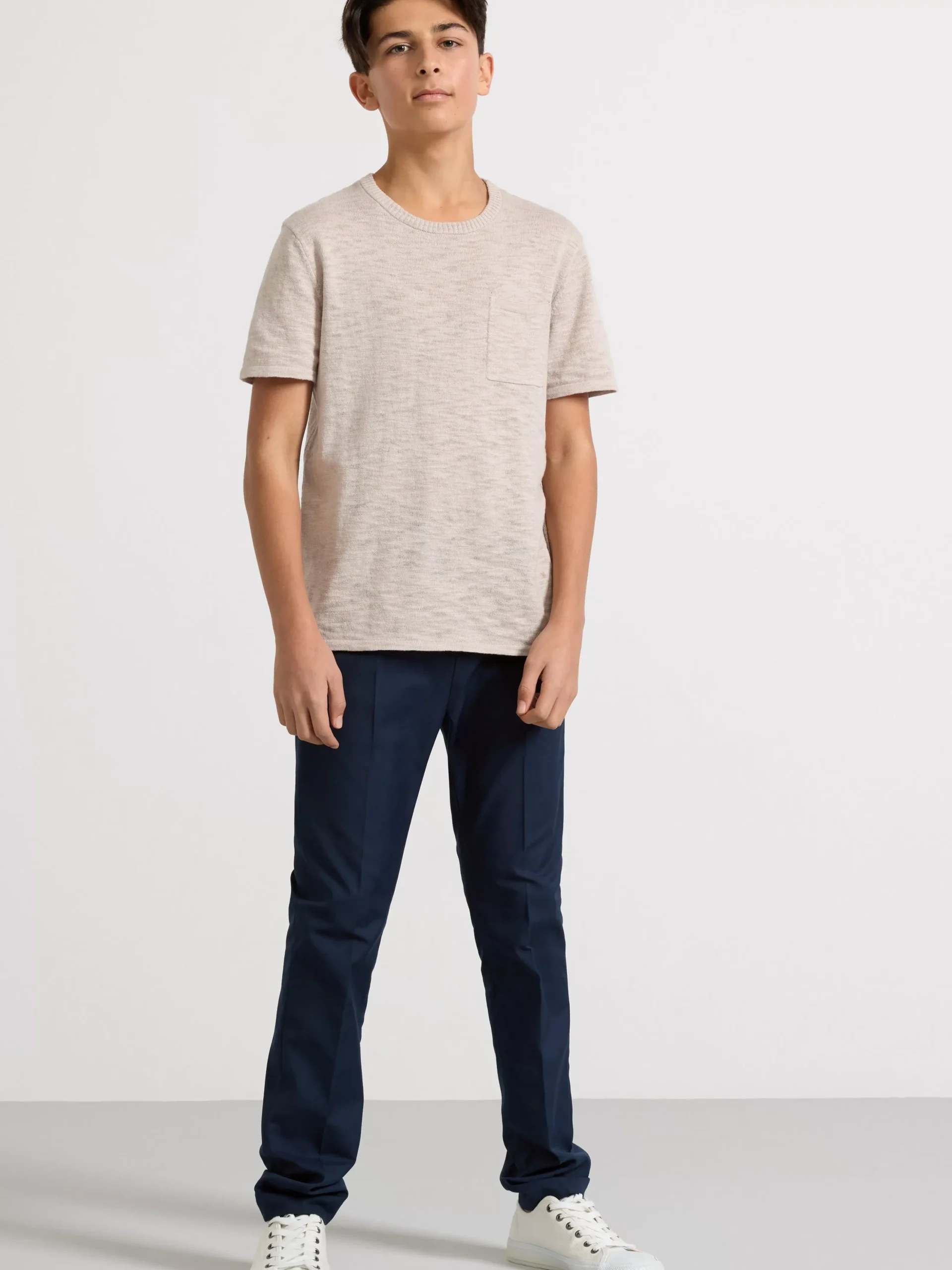 Byxor & Leggings>Lindex Sture Byxa Med Rakt Ben Och Normalhog Midja Navy