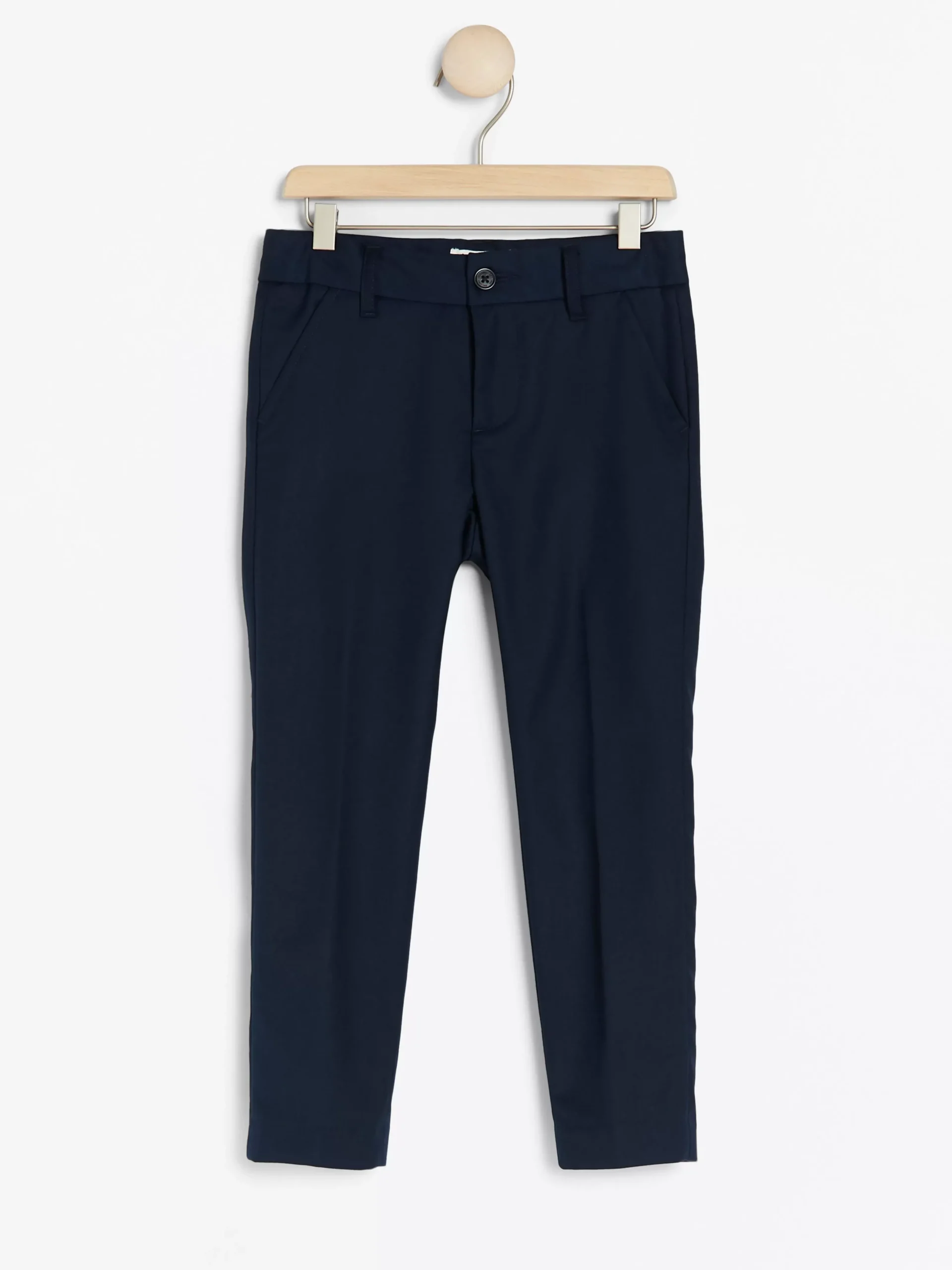 Byxor & Leggings>Lindex Sture Byxa Med Rakt Ben Och Normalhog Midja Navy