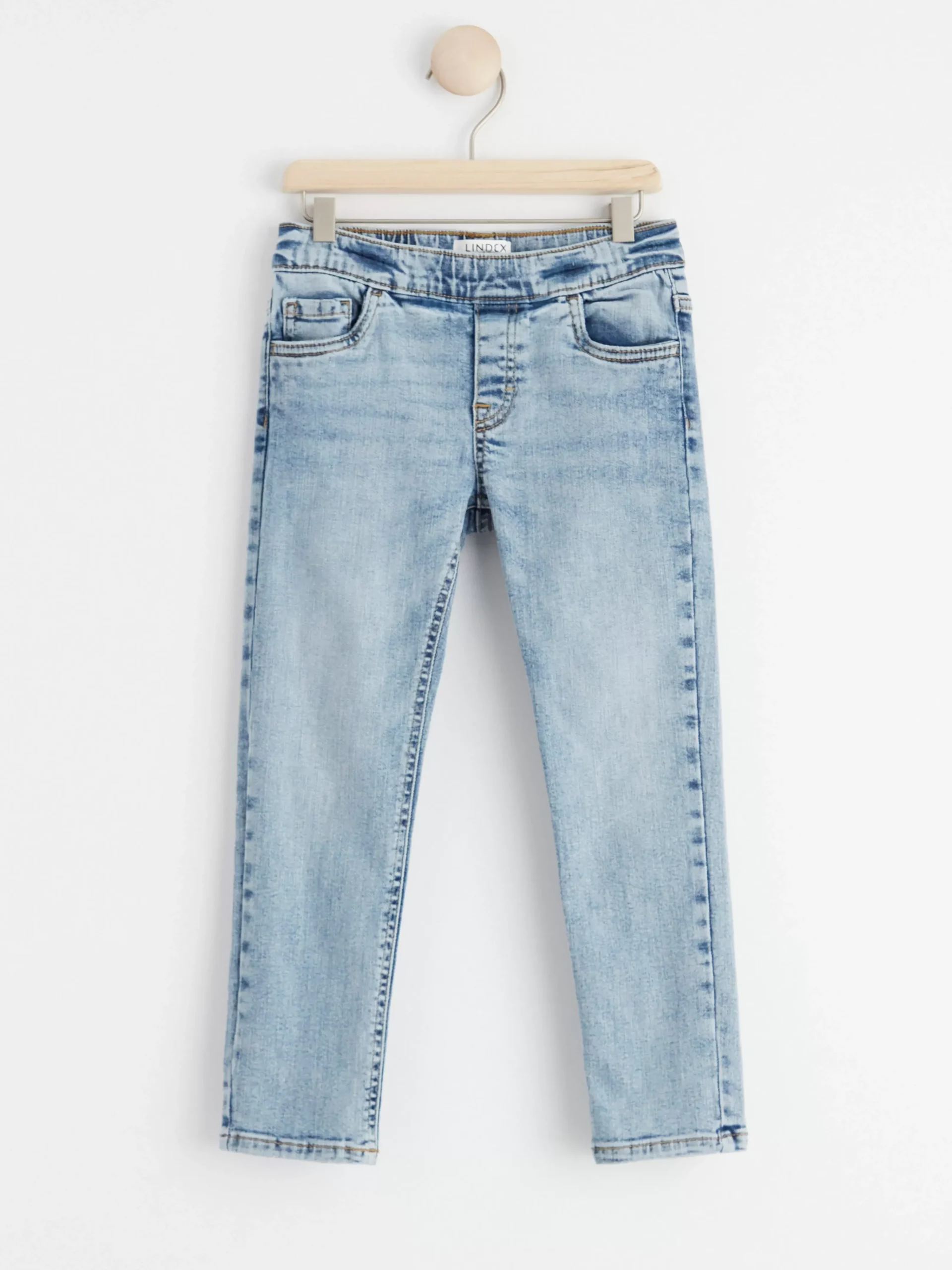 Jeans>Lindex Sture Jeans Med Rakt Ben Och Normalhog Pull-Up-Midja Light Denim