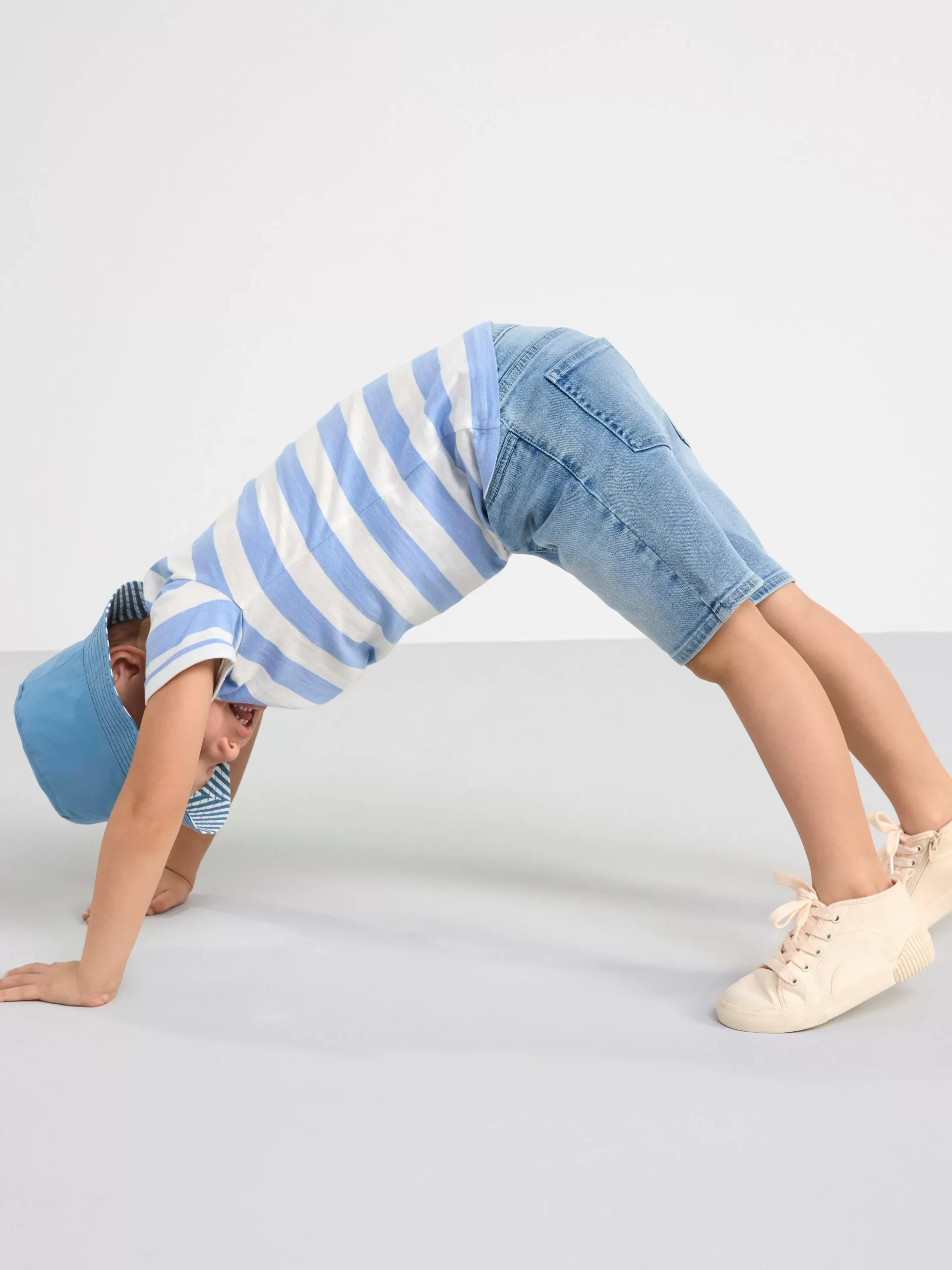Byxor & Leggings>Lindex Sture Pull-Up-Shorts I Denim Med Normalhog Midja Och Rakt Ben Light Denim