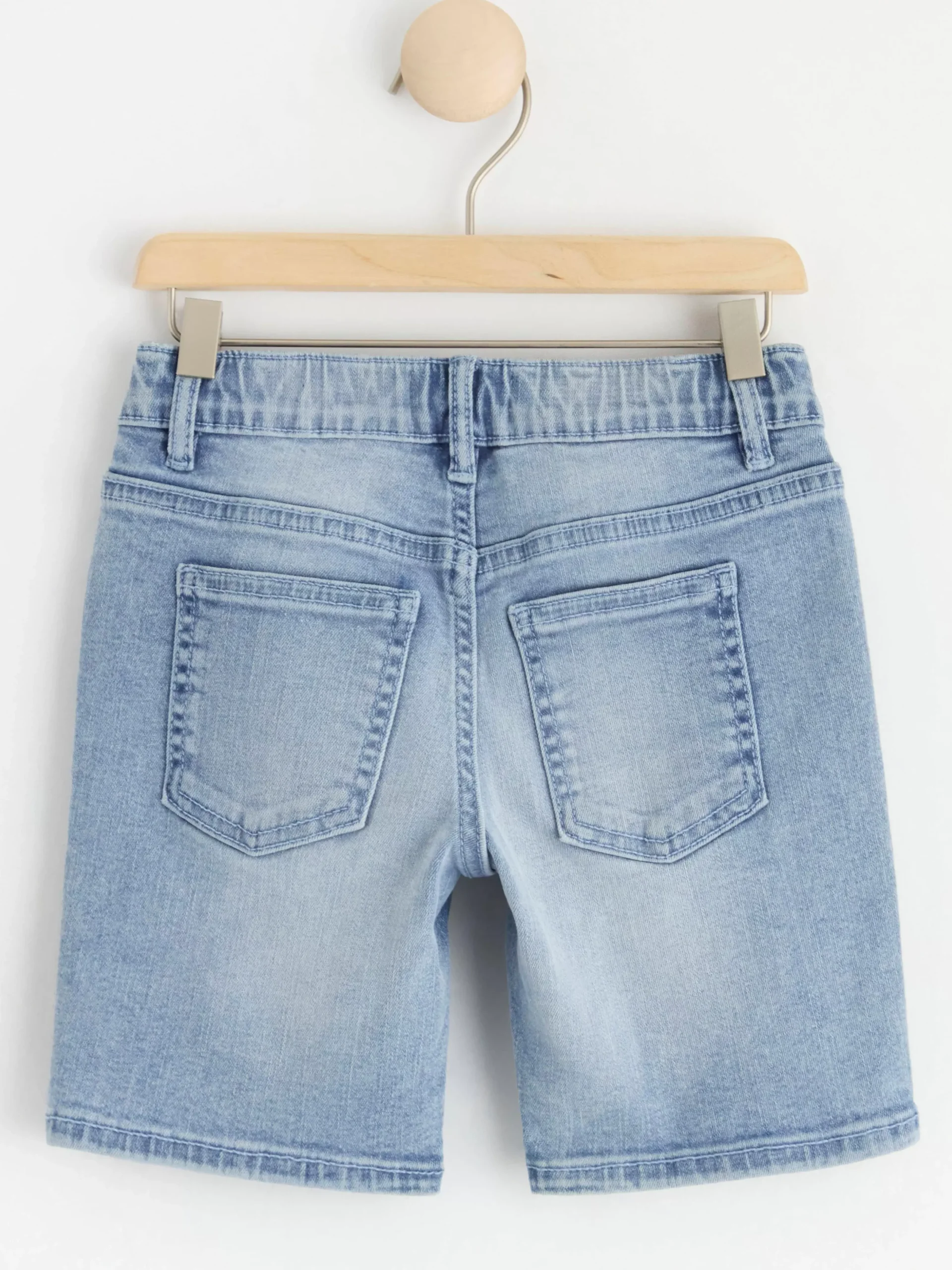 Byxor & Leggings>Lindex Sture Pull-Up-Shorts I Denim Med Normalhog Midja Och Rakt Ben Light Denim