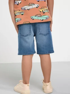 Byxor & Leggings>Lindex Sture Pull-Up-Shorts Imed Normalhog Midja Och Rakt Ben Denim