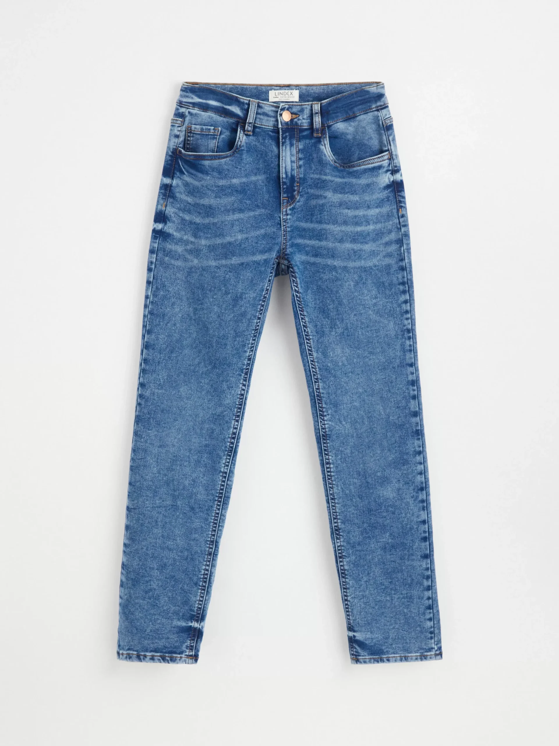 Jeans>Lindex Sture/Staffan Jeans I Trika Med Rakt Ben Och Normalhog Midja Denim