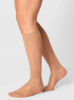 Strumpor>Lindex Supportknastrumpor I 40 Denier Light Beige