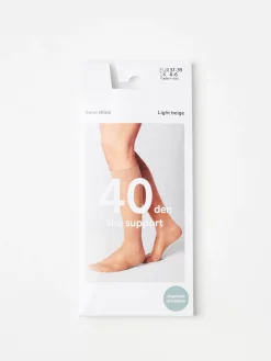 Strumpor>Lindex Supportknastrumpor I 40 Denier Light Beige