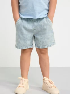 Byxor & Leggings>Lindex Sven Denimshorts Med Normalhog Midja Och Rakt Ben Light Denim
