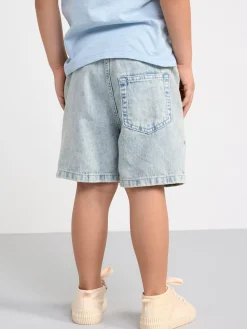 Byxor & Leggings>Lindex Sven Denimshorts Med Normalhog Midja Och Rakt Ben Light Denim