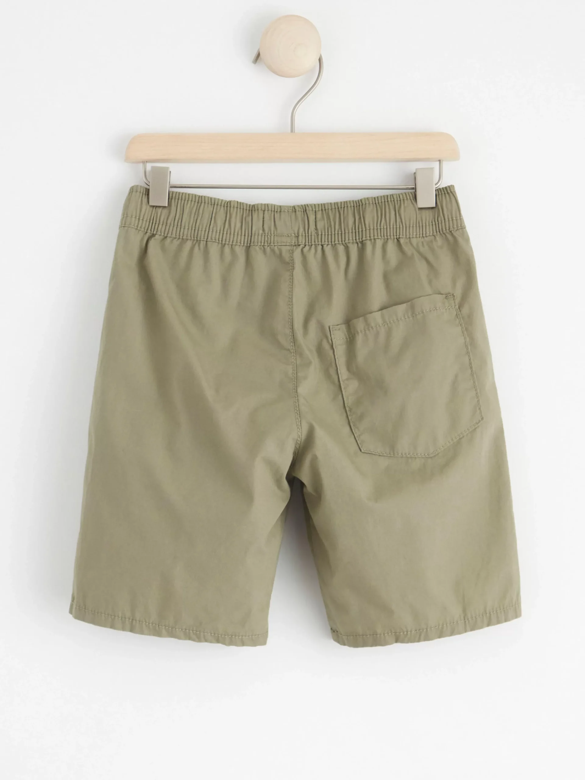 Byxor & Leggings>Lindex Sven Poplinshorts Med Raka Ben Och Normalhog Midja Light Dusty Khaki