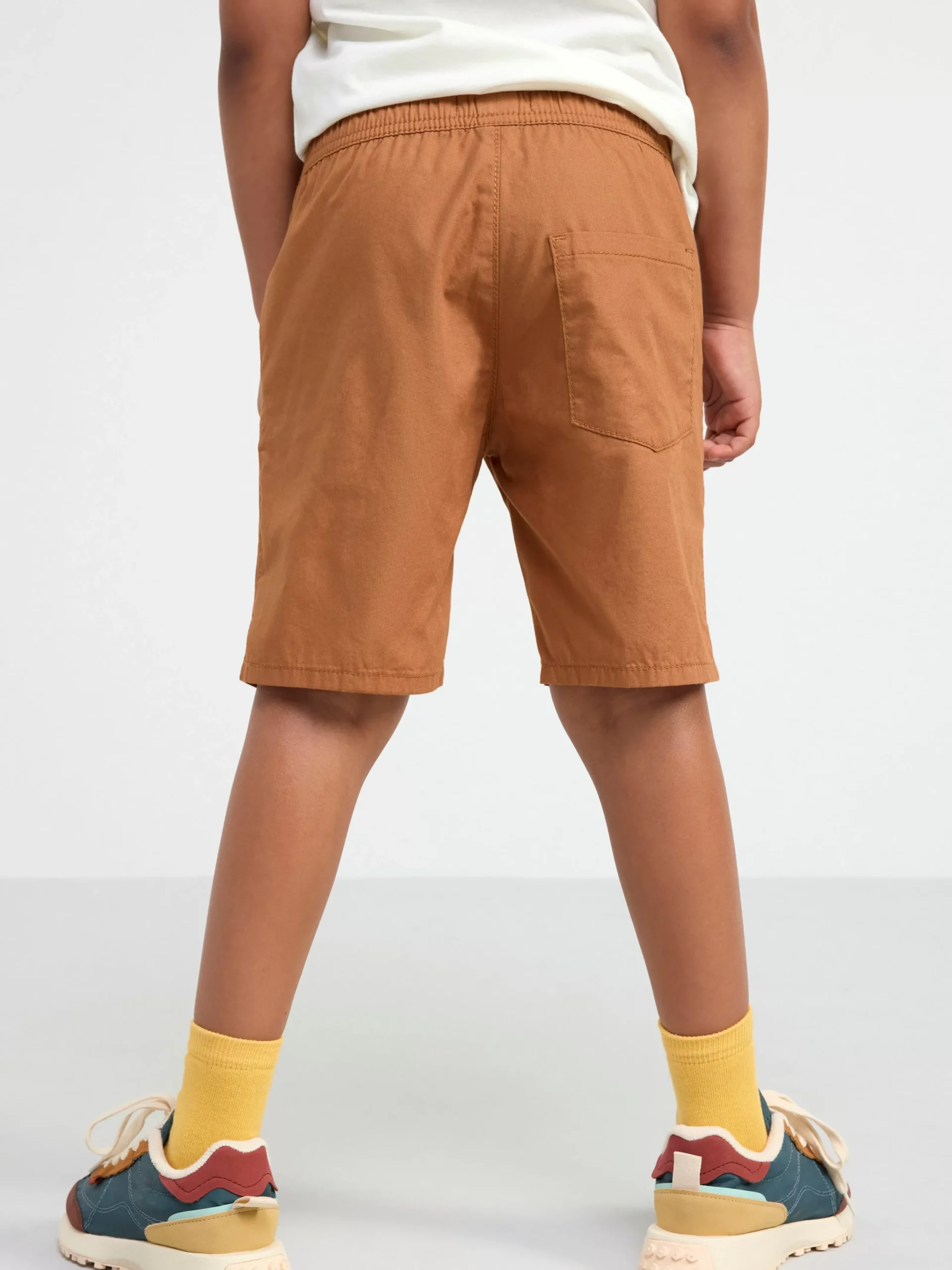 Byxor & Leggings>Lindex Sven Poplinshorts Med Raka Ben Och Normalhog Midja Brown