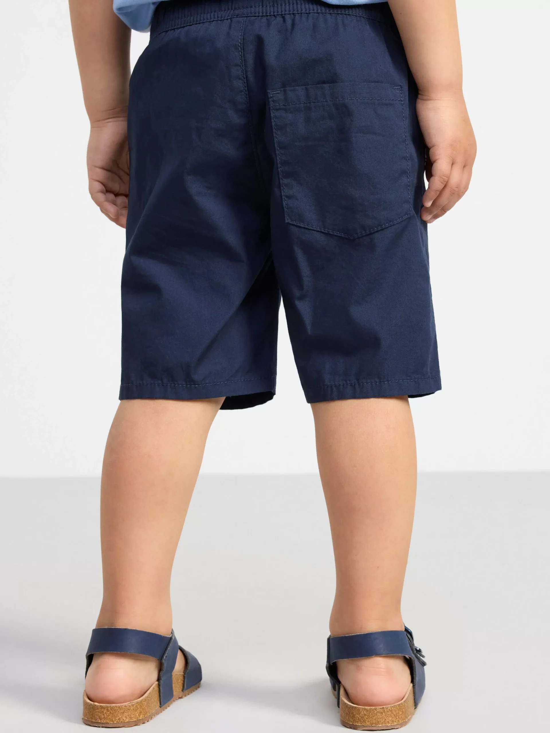 Byxor & Leggings>Lindex Sven Poplinshorts Med Raka Ben Och Normalhog Midja Dark Navy