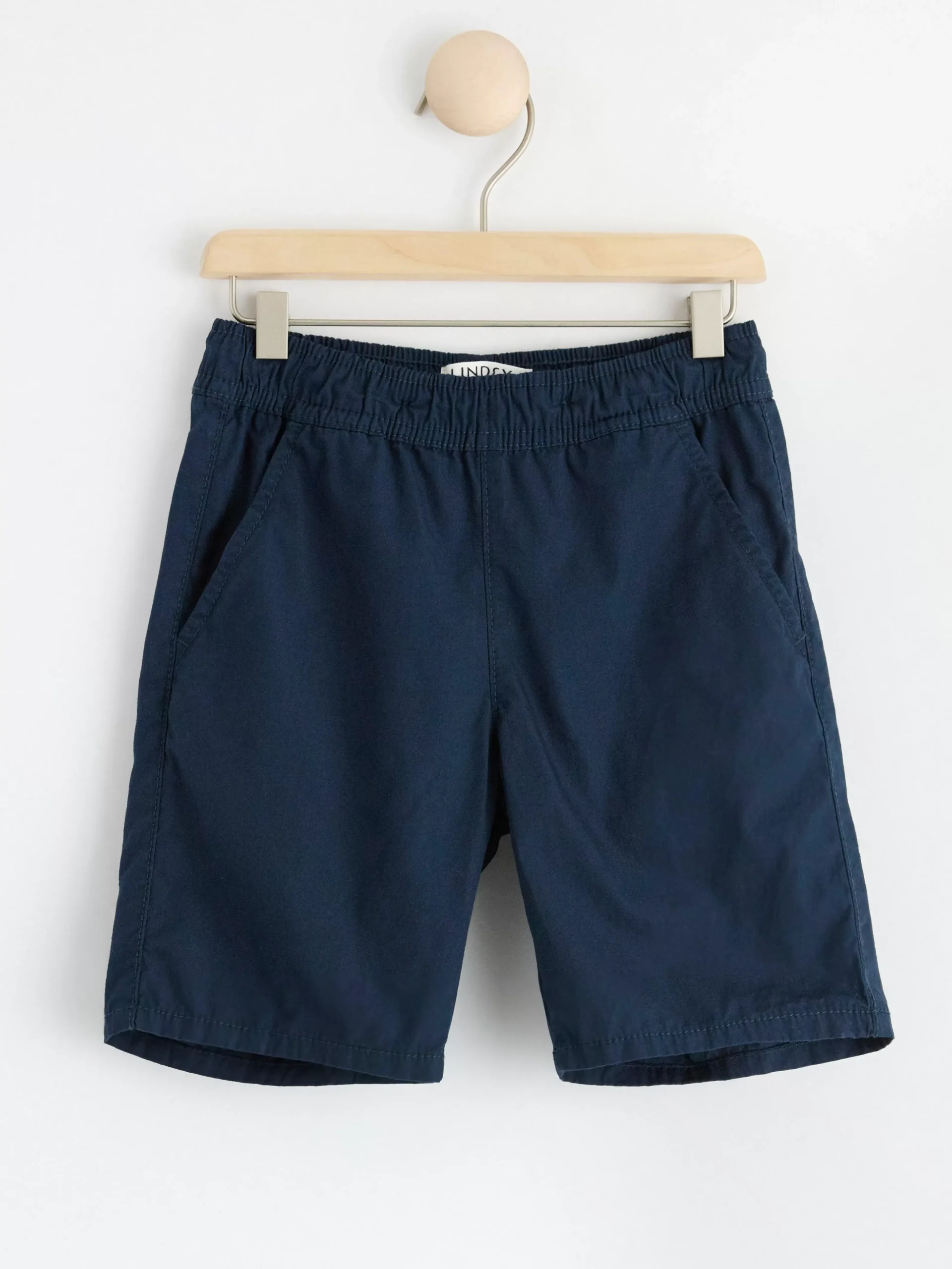 Byxor & Leggings>Lindex Sven Poplinshorts Med Raka Ben Och Normalhog Midja Dark Navy