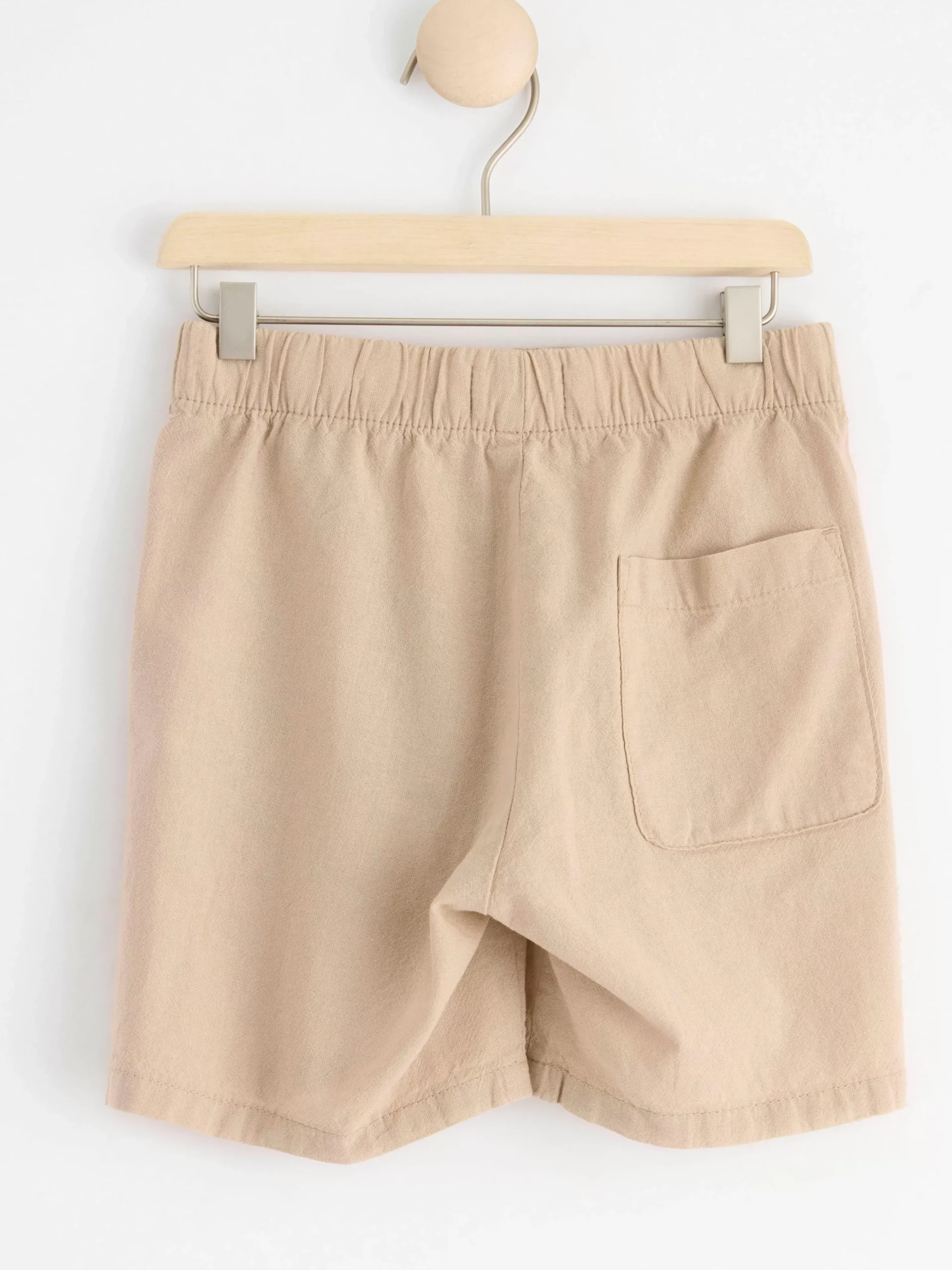 Byxor & Leggings>Lindex Sven Shorts Med Normalhog Midja Och Rakt Ben I Linneblandning Beige