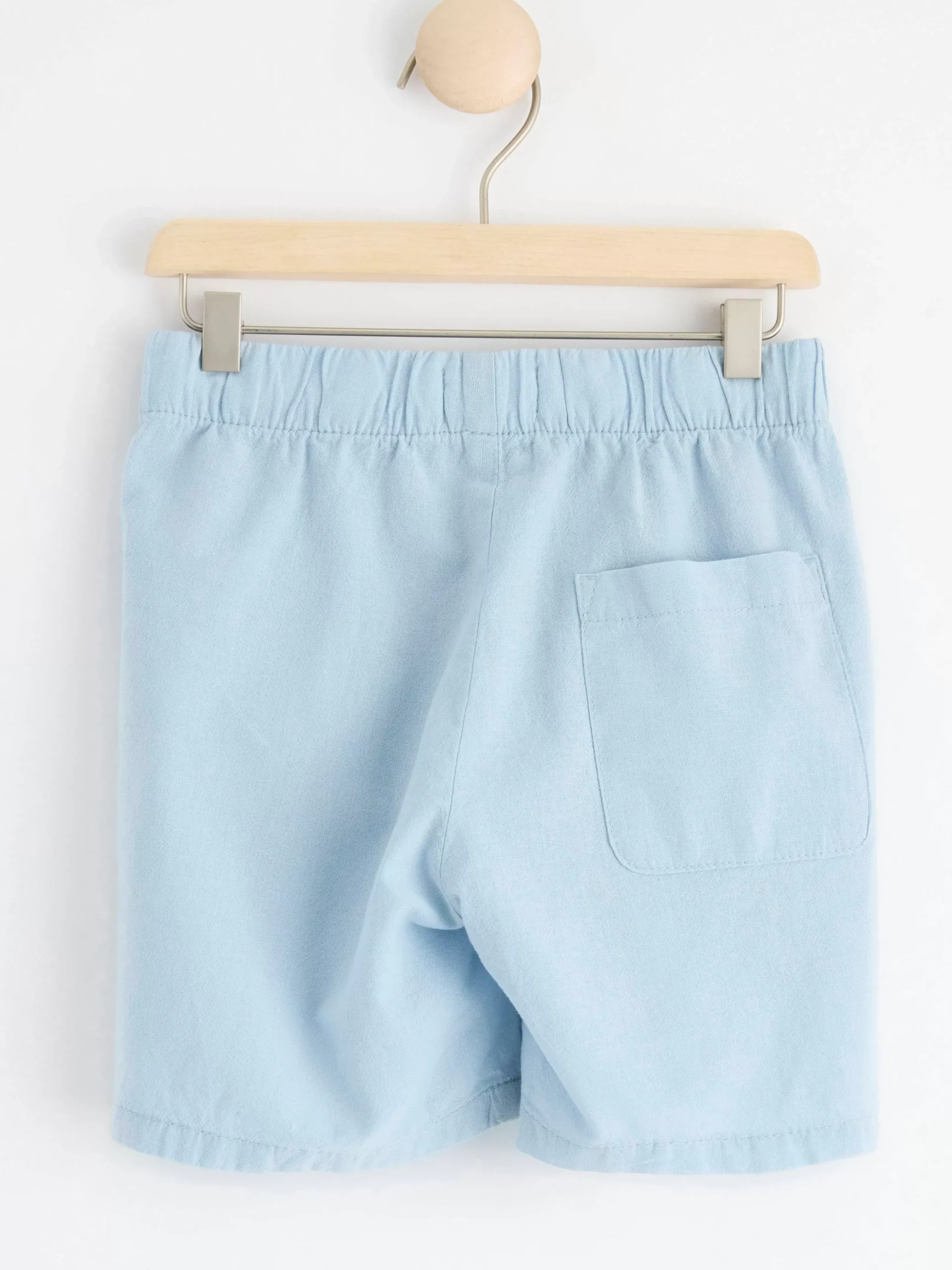 Byxor & Leggings>Lindex Sven Shorts Med Normalhog Midja Och Rakt Ben I Linneblandning Light Blue