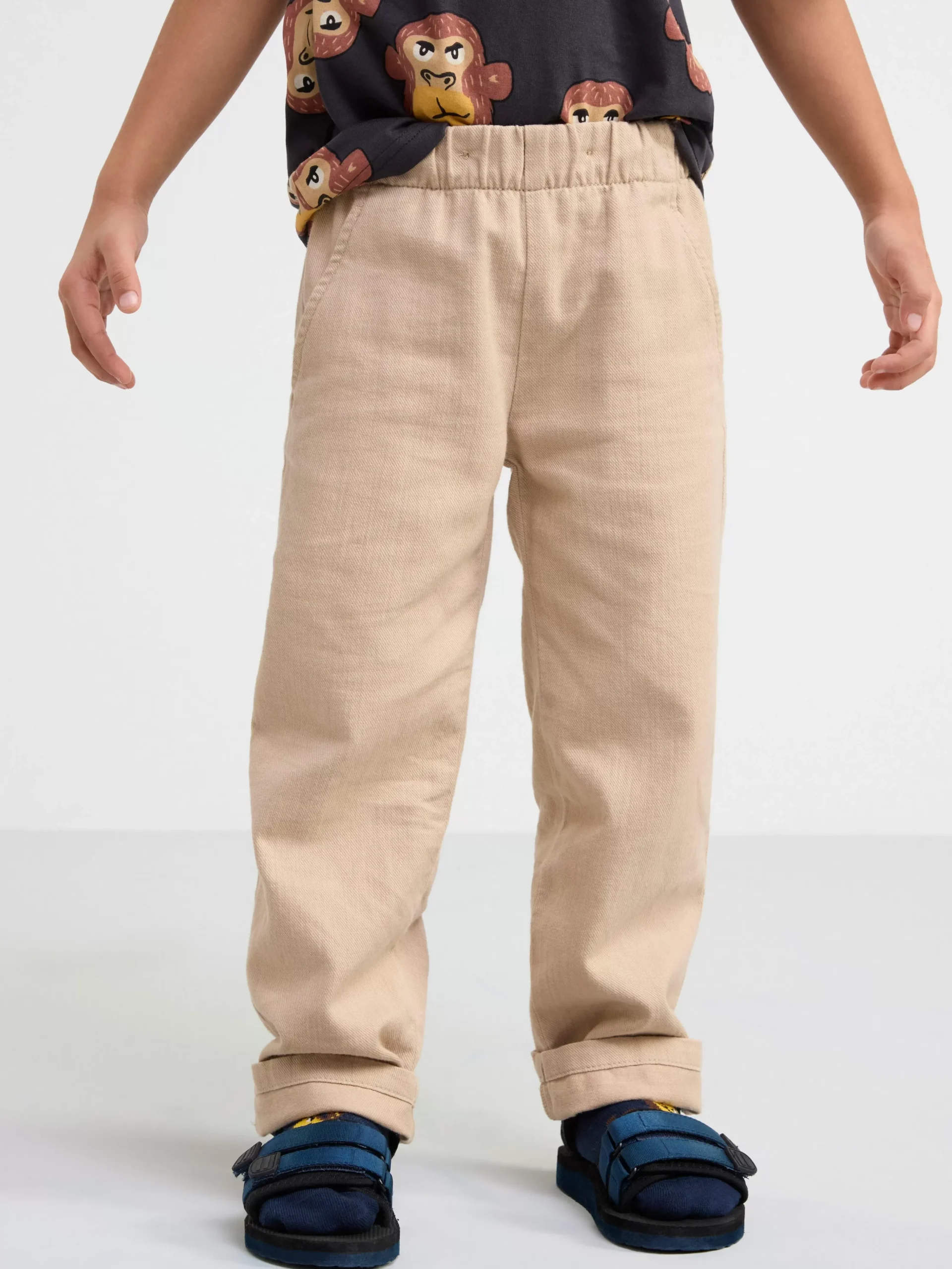 Byxor & Leggings>Lindex Sven Twillbyxa Med Rakt Ben Och Normalhog Midja Beige