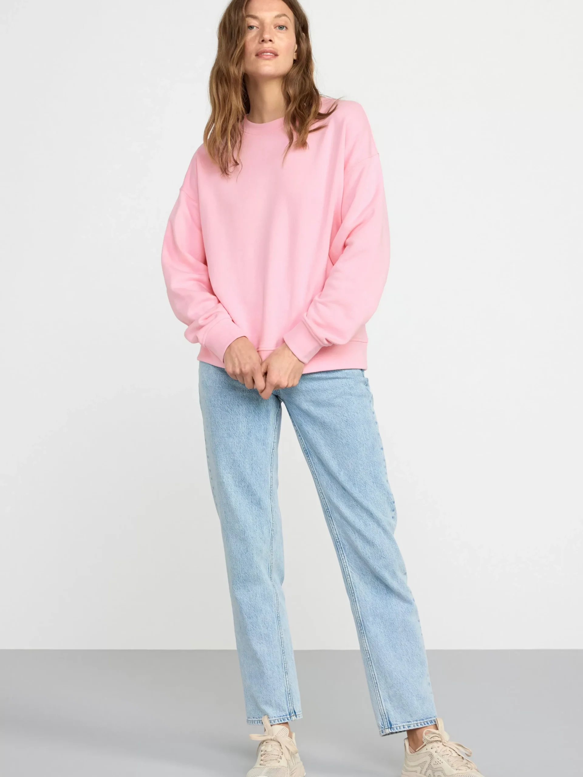 Toppar & T-Shirts>Lindex Sweatshirt I Oversize-Modell Light Pink