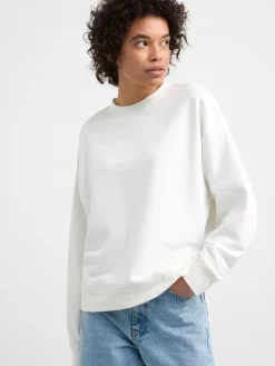 Toppar & T-Shirts>Lindex Sweatshirt I Oversize-Modell Off White