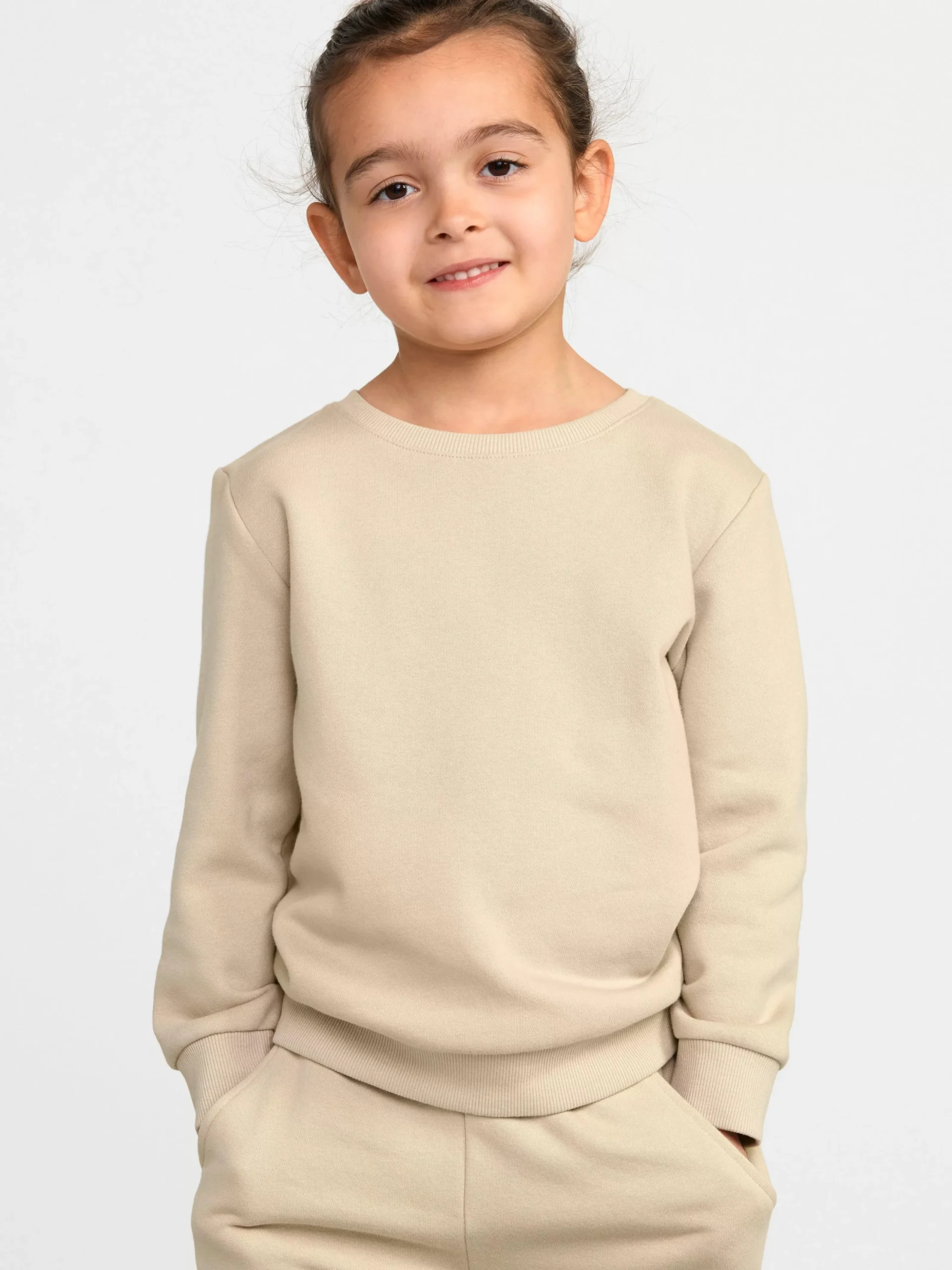 Tröjor & Cardigans>Lindex Sweatshirt Med Borstad Insida Beige