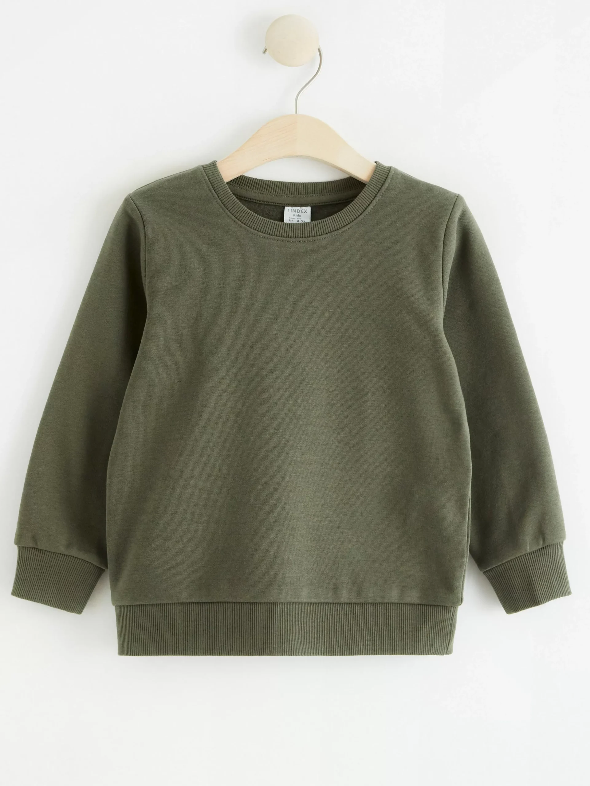 Tröjor & Cardigans>Lindex Sweatshirt Med Borstad Insida Lt Dusty Khaki
