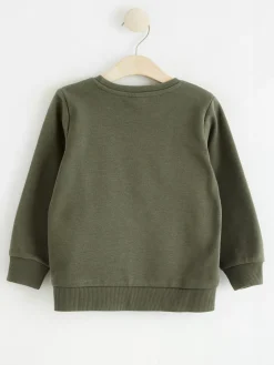 Tröjor & Cardigans>Lindex Sweatshirt Med Borstad Insida Lt Dusty Khaki