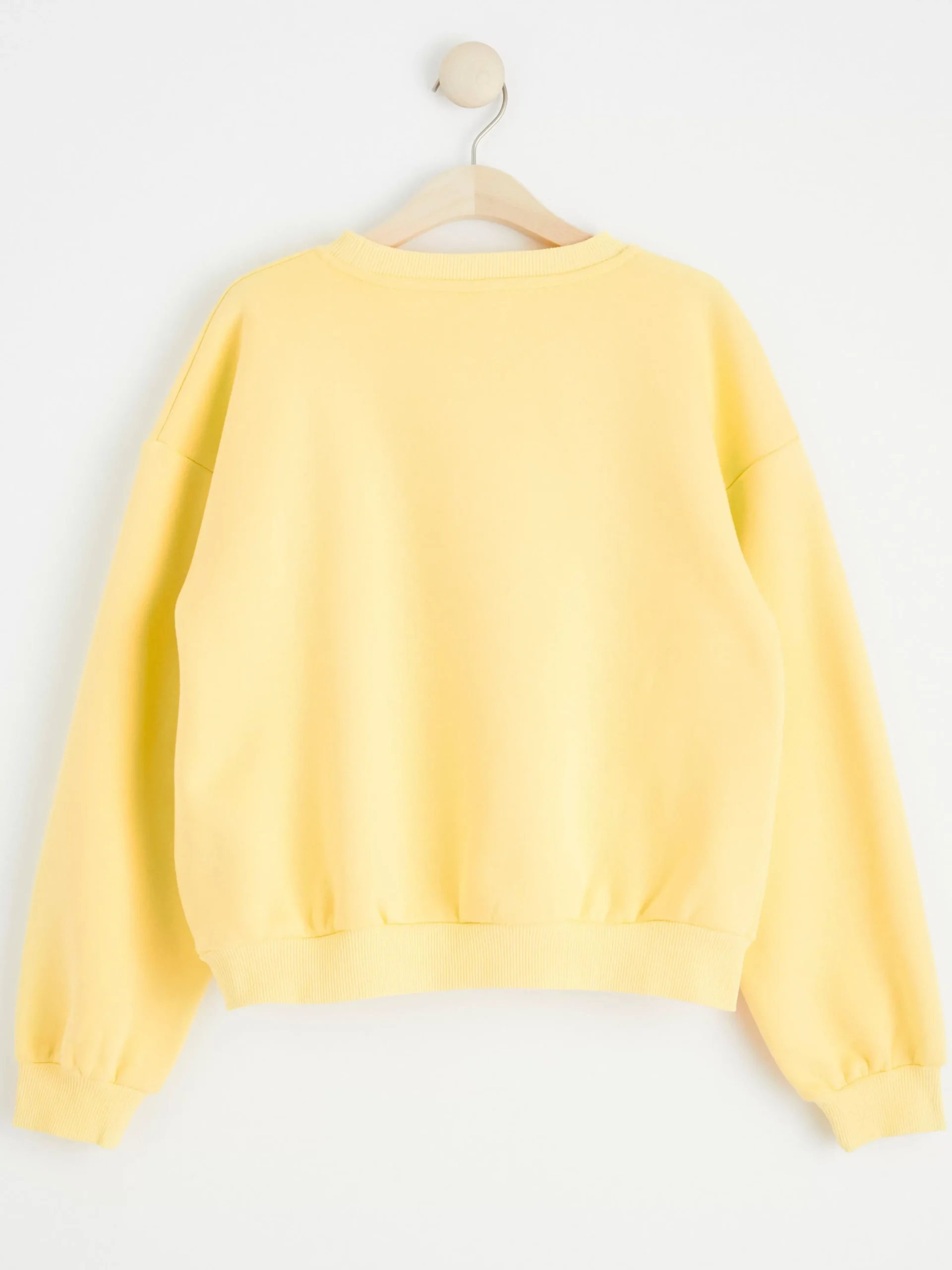 Tröjor & Cardigans>Lindex Sweatshirt Med Borstad Insida Och Tryck Light Yellow