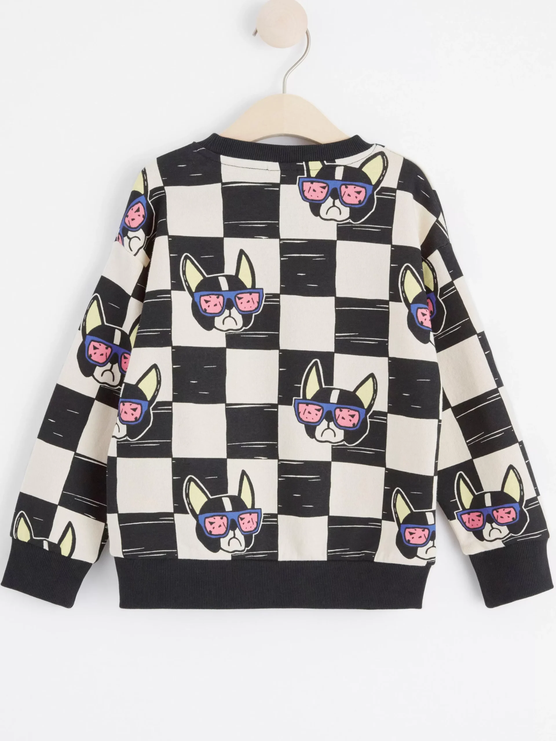 Tröjor & Cardigans>Lindex Sweatshirt Med Hundar Och Borstad Insida Black