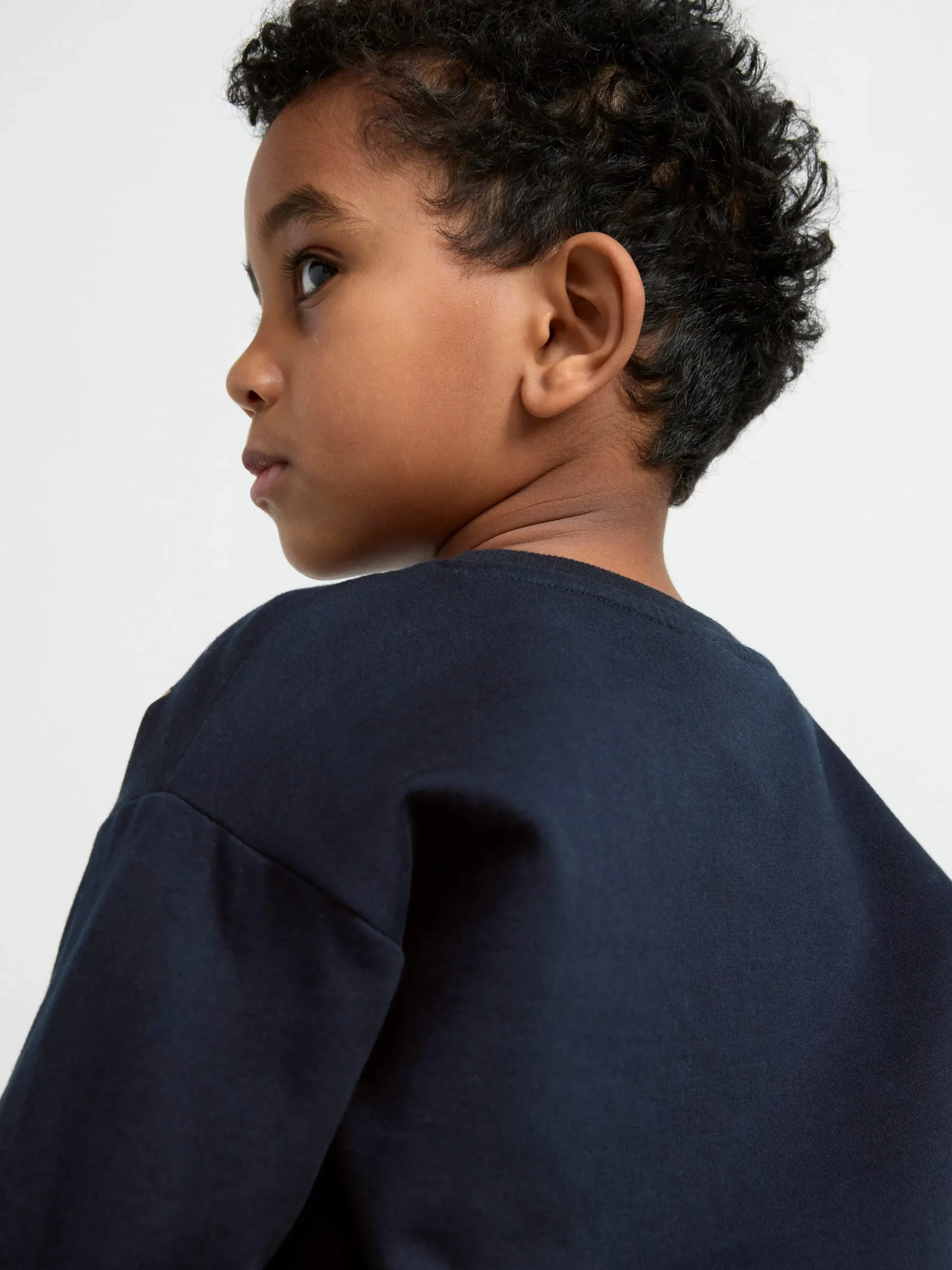 Tröjor & Cardigans>Lindex Sweatshirt Med Monster Och Borstad Insida Dark Navy