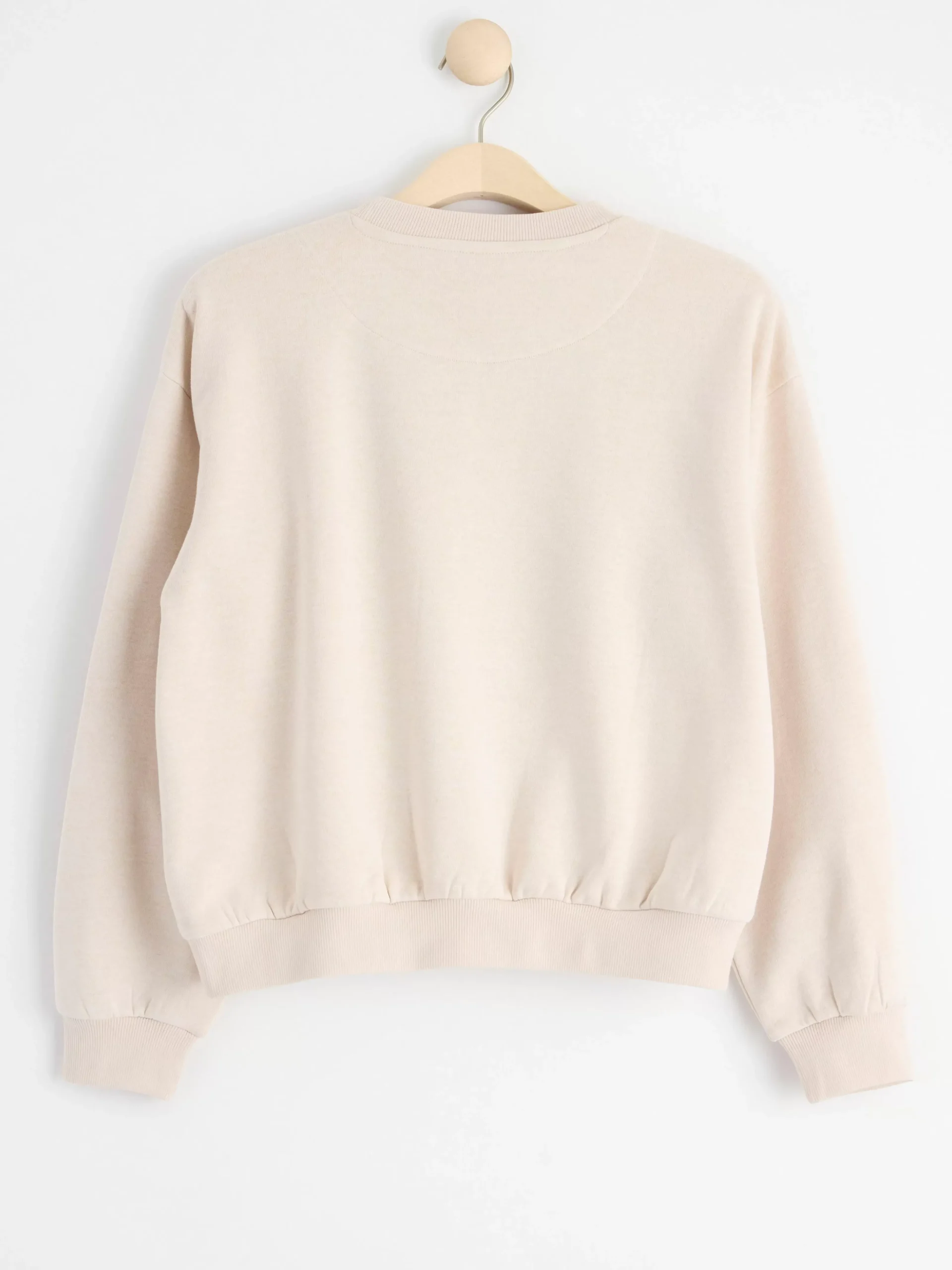 Tröjor & Cardigans>Lindex Sweatshirt Med Parlor Och Borstad Insida Light Beige Melange