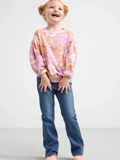 Tröjor & Cardigans>Lindex Sweatshirt Med Puffarm Och Borstad Insida Dark Dusty Pink