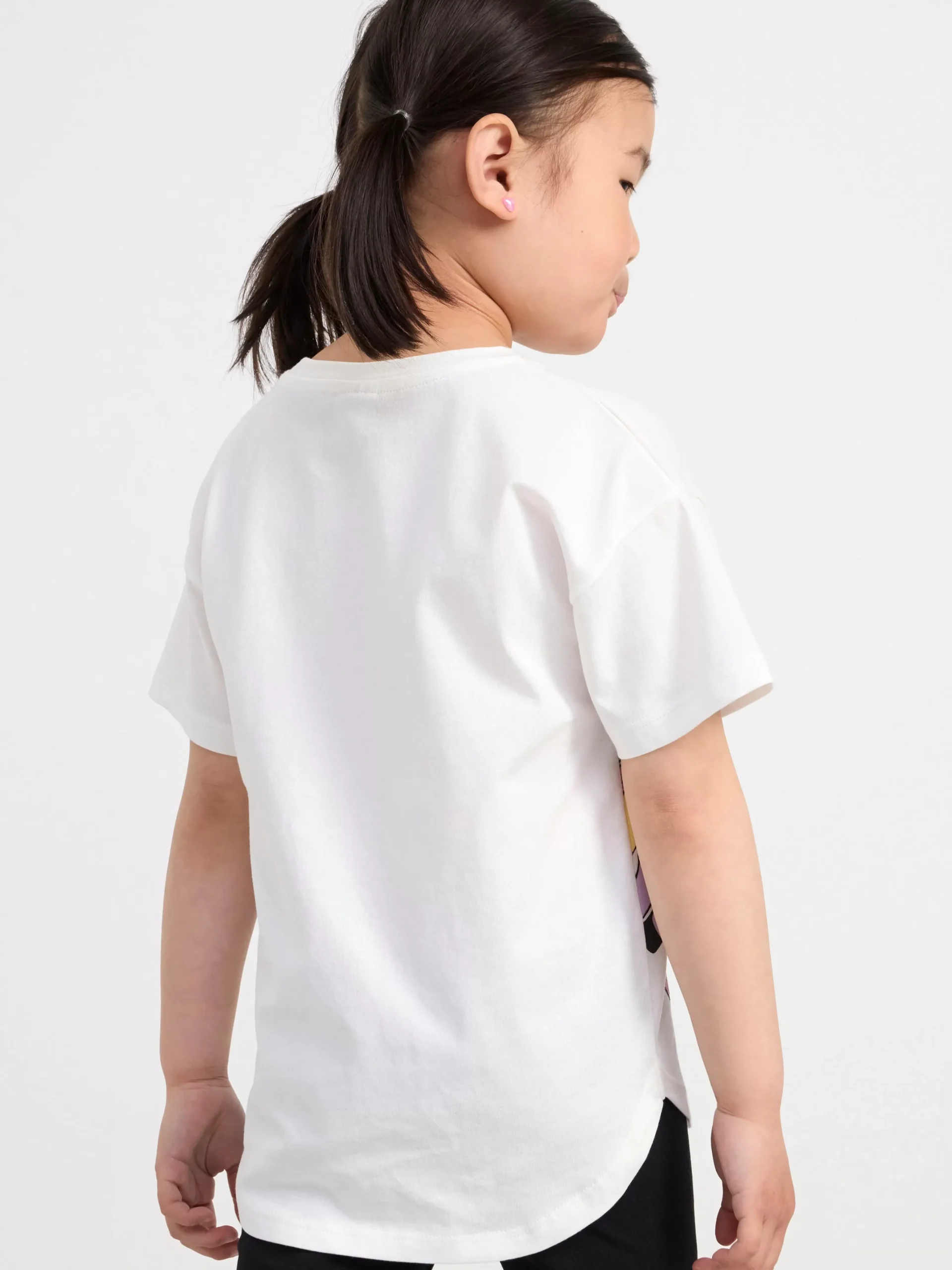 Toppar & T-Shirts>Lindex T Shirt I Oversize Modell Med Enhorningar Light Dusty White