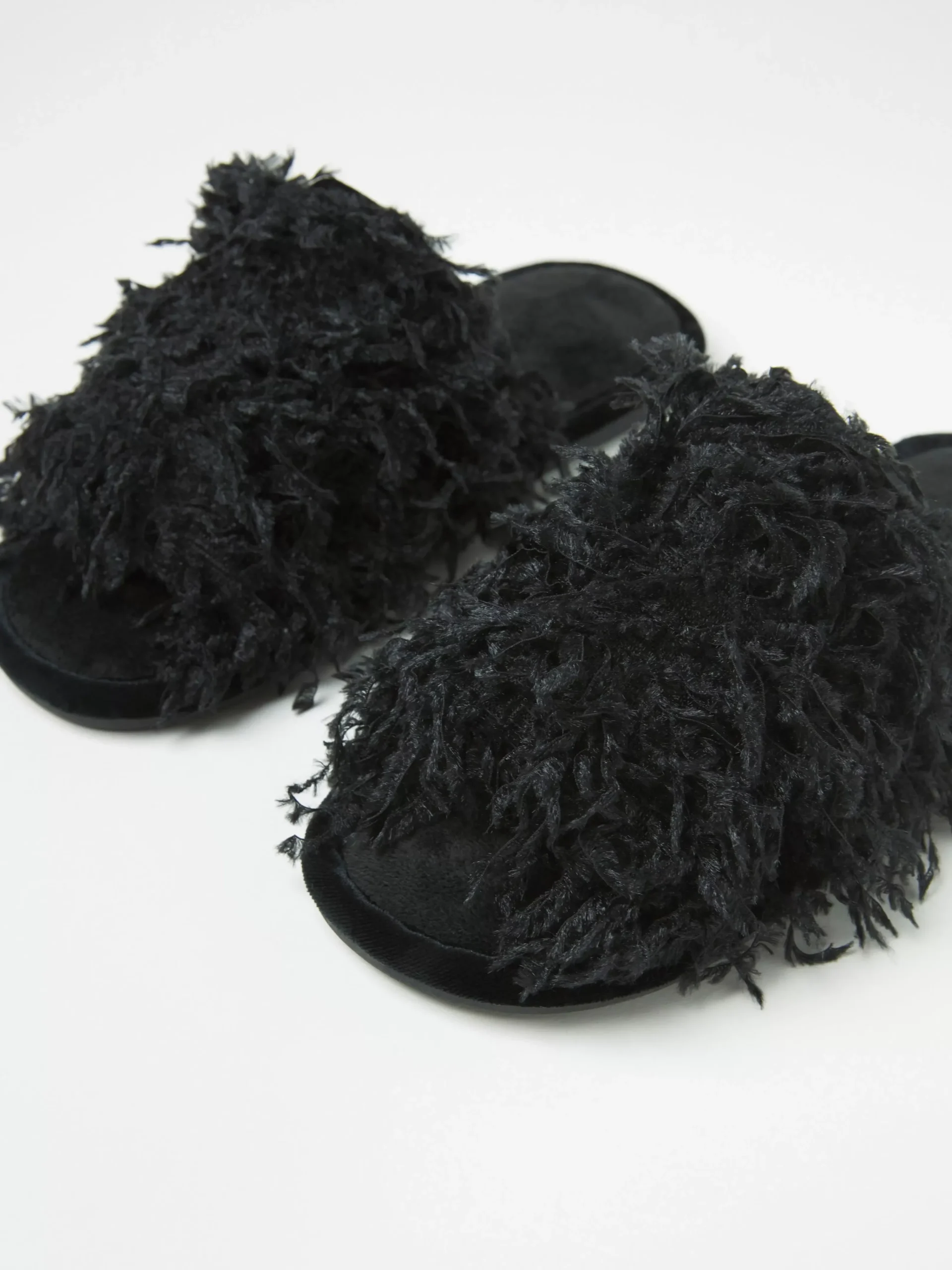 Nattplagg>Lindex Tofflor Med Fuskfjadrar Black