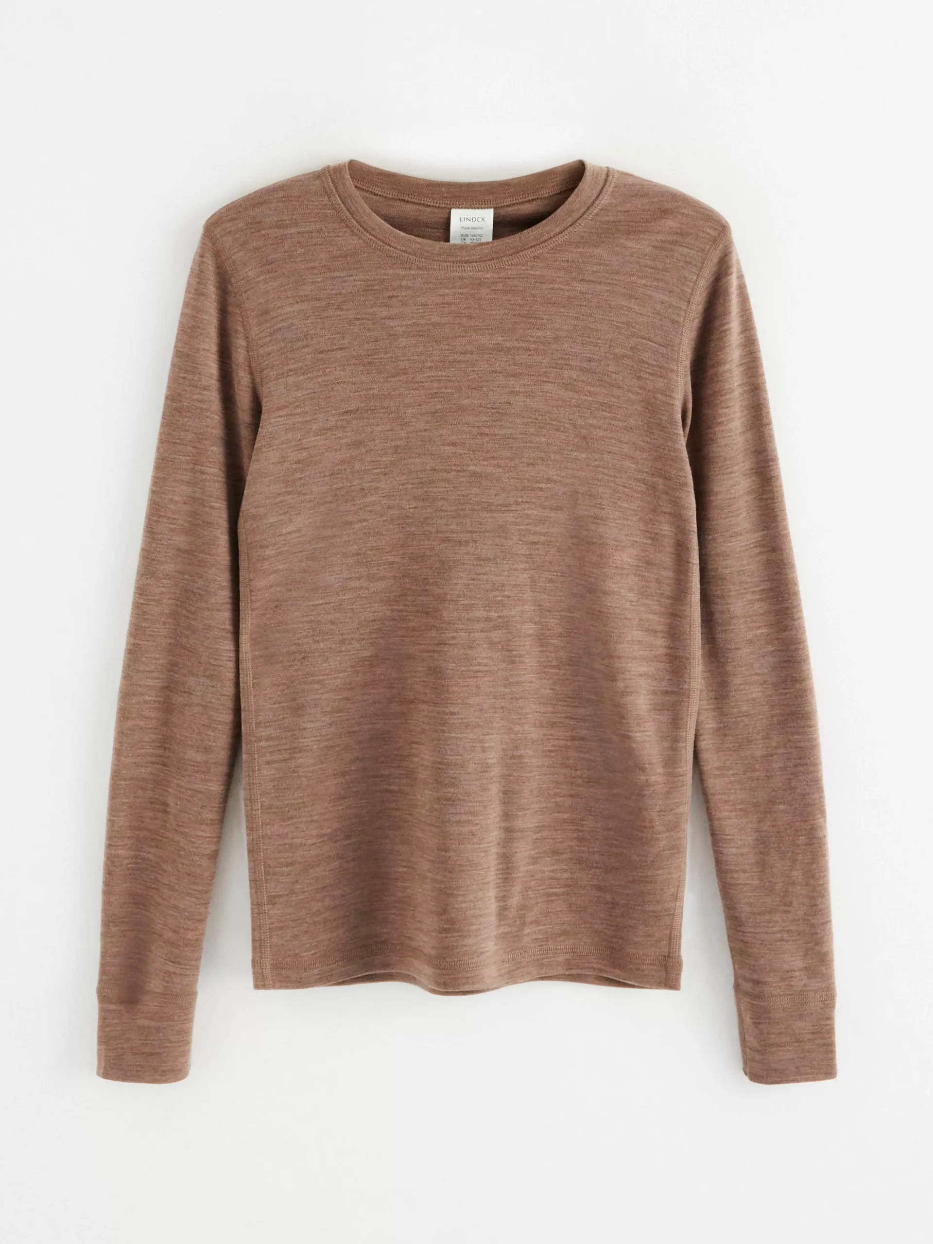 Ytterkläder>Lindex Topp I Merinoull Brown Melange
