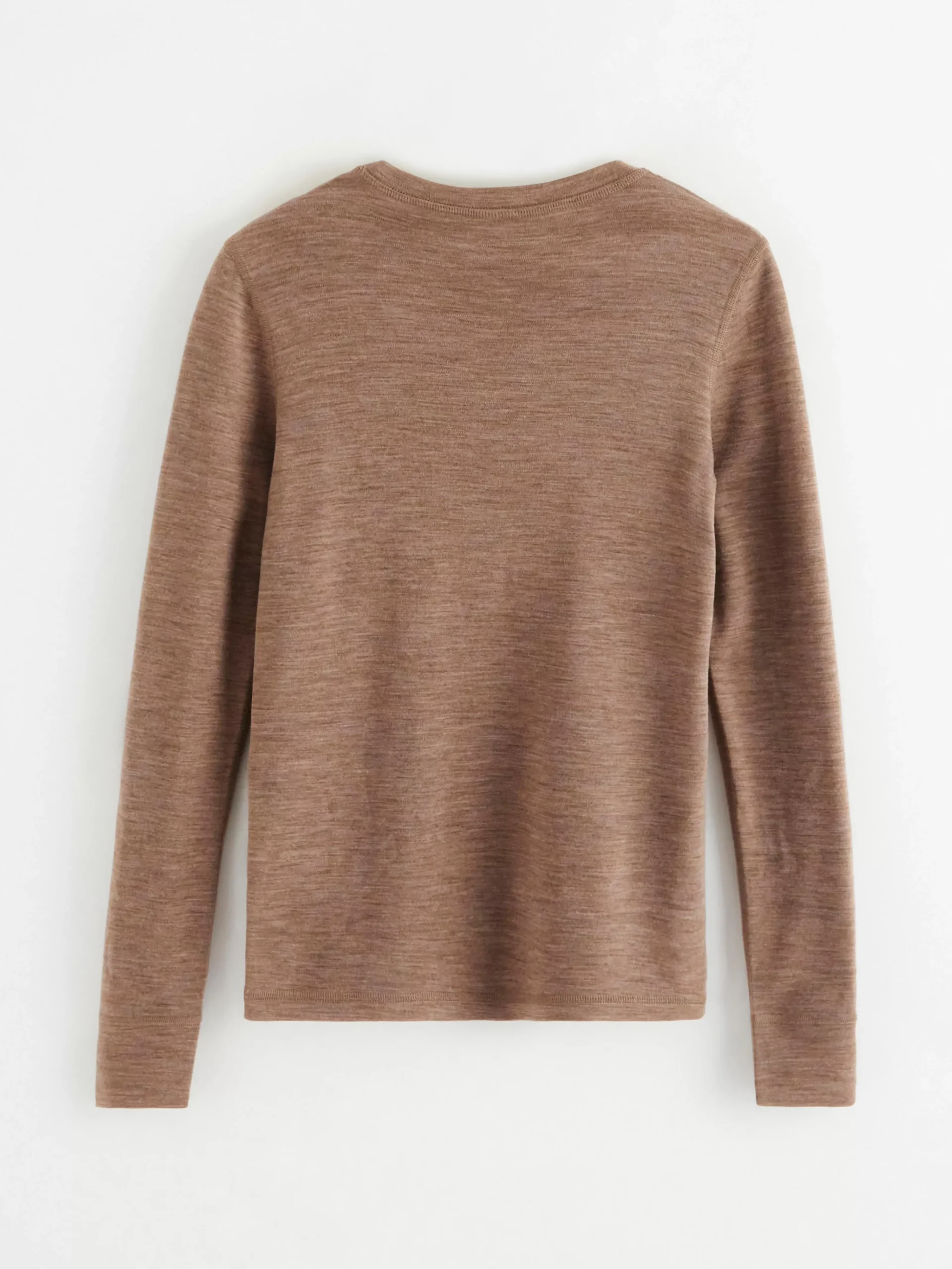 Ytterkläder>Lindex Topp I Merinoull Brown Melange
