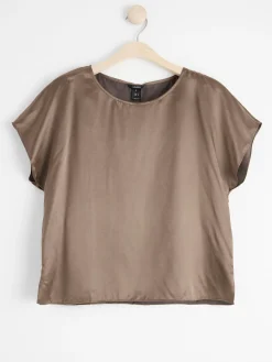 Blusar & Skjortor>Lindex Topp I Sidenblandning Grey