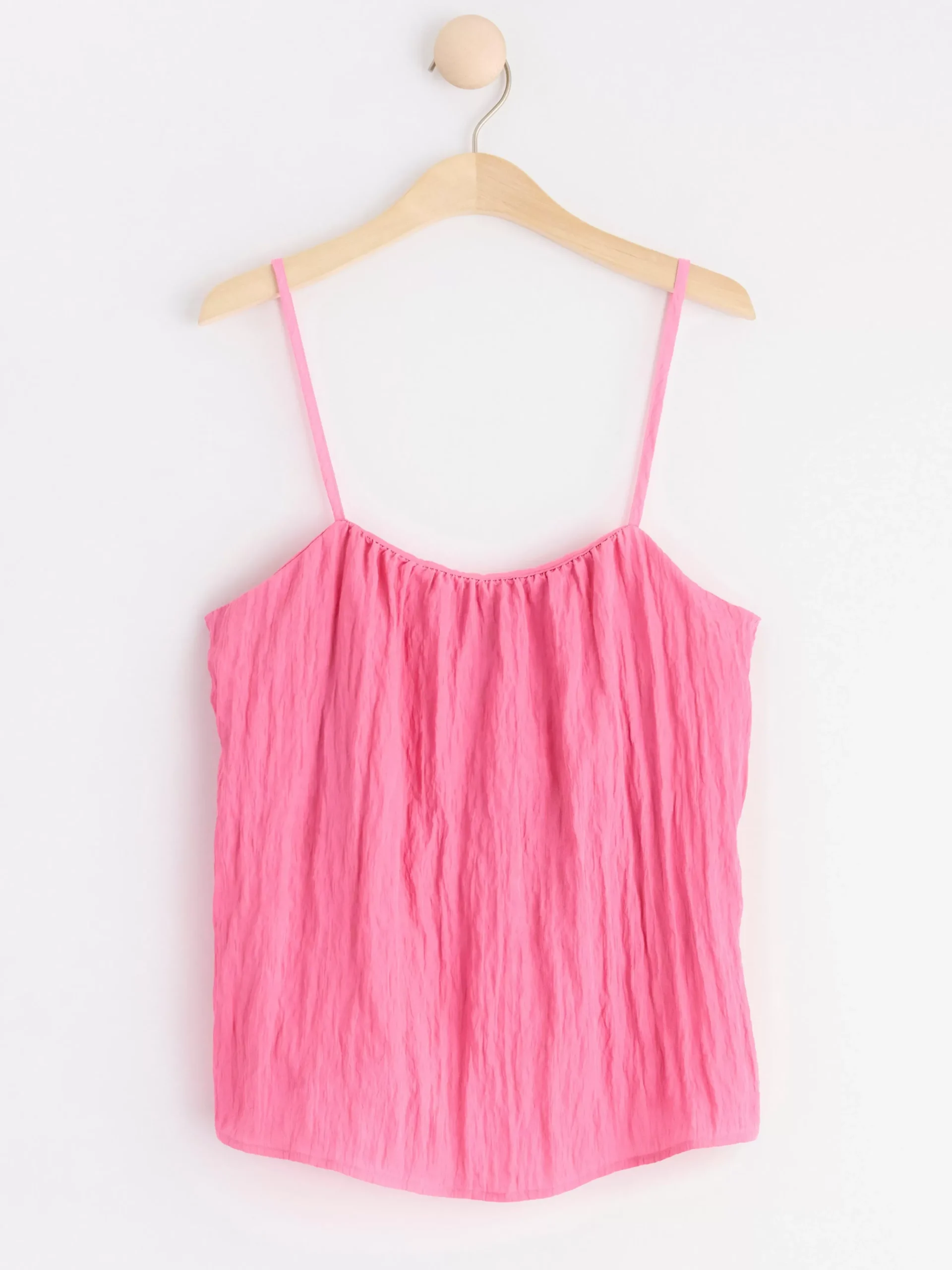 Toppar & T-Shirts>Lindex Topp Med Krinklad Struktur Pink