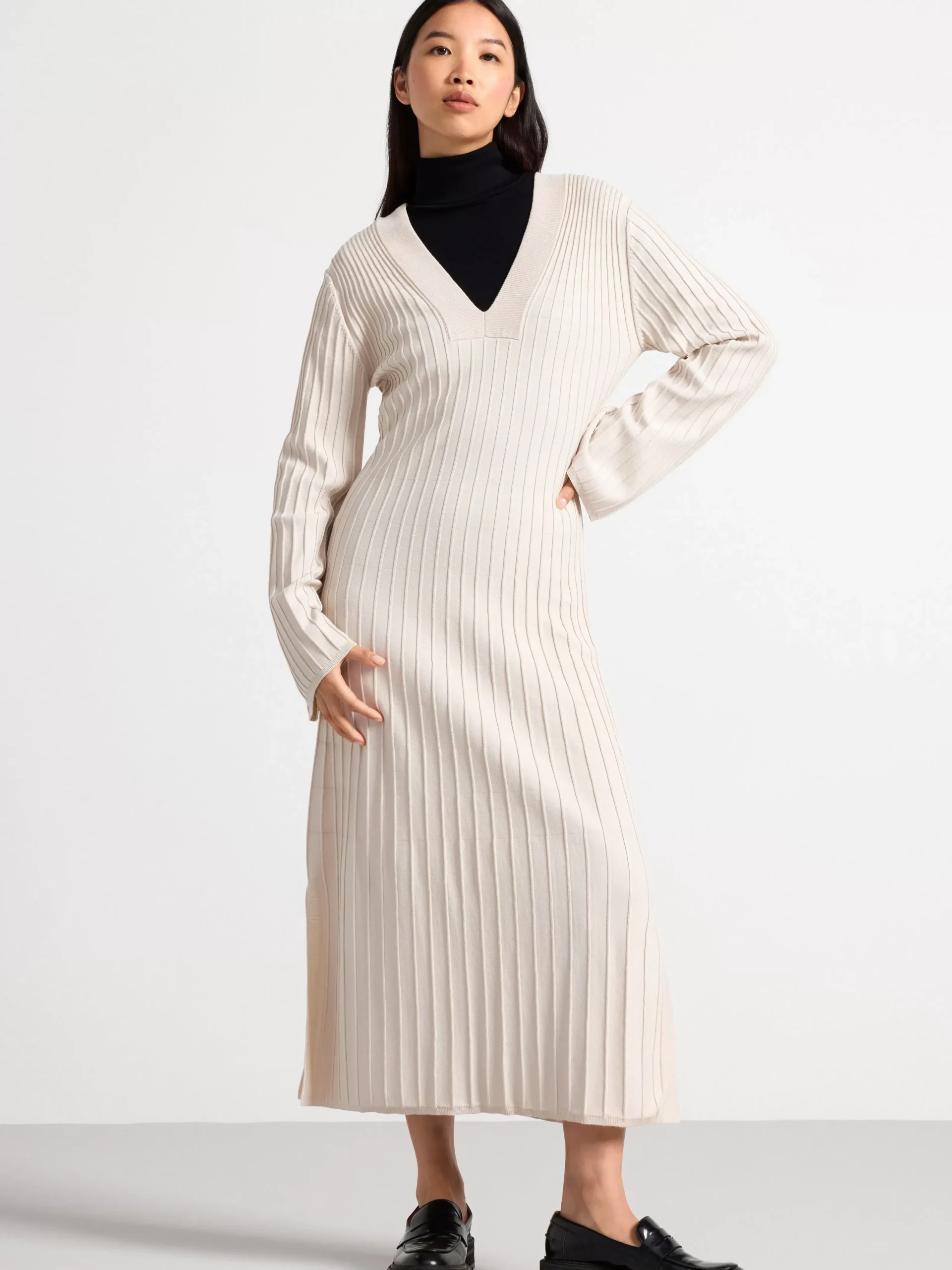 Ullunderställ>Lindex Topp Med Polokrage I Merinoull Black