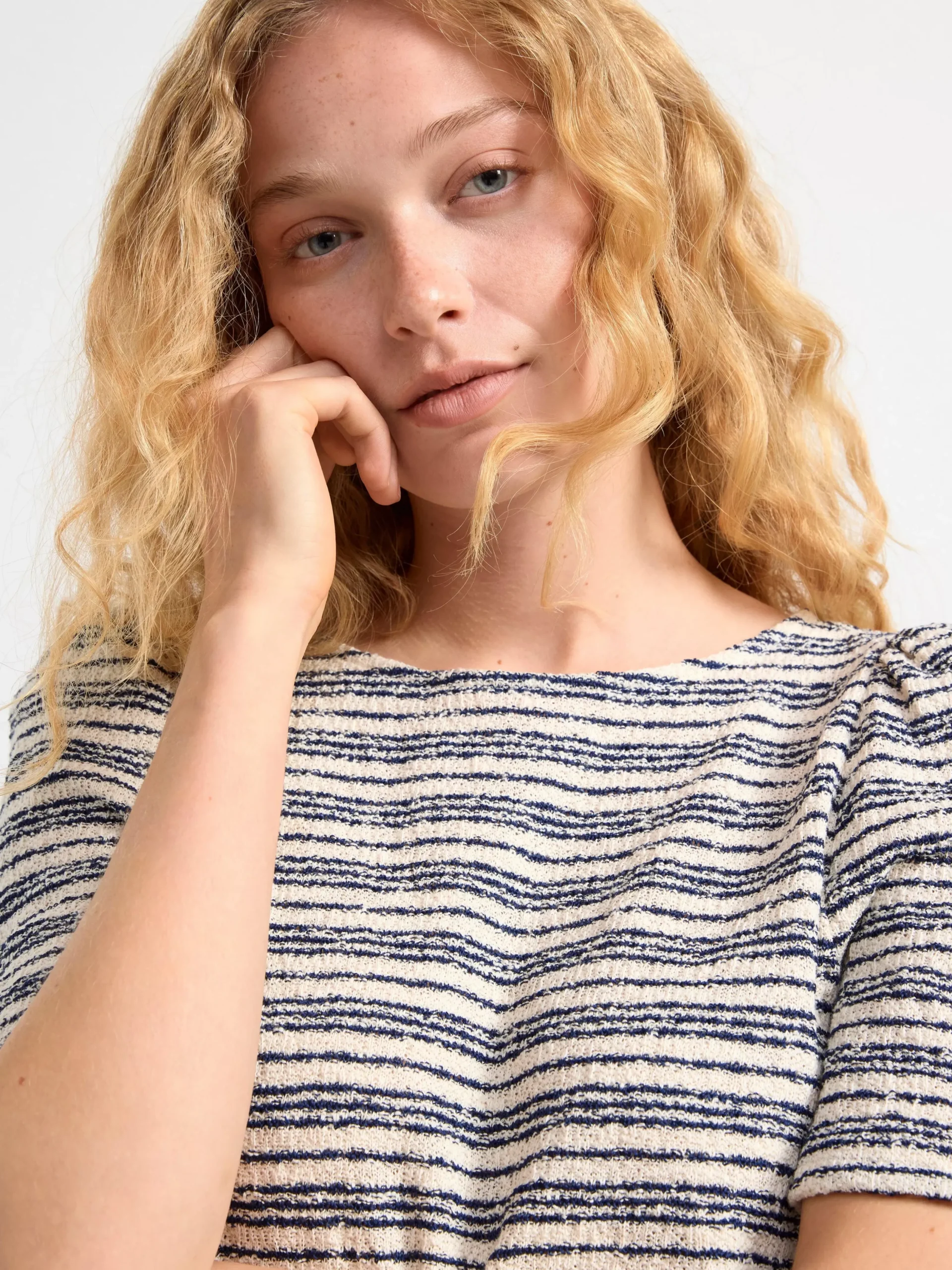 Toppar & T-Shirts>Lindex Topp Med Puffarm Off White