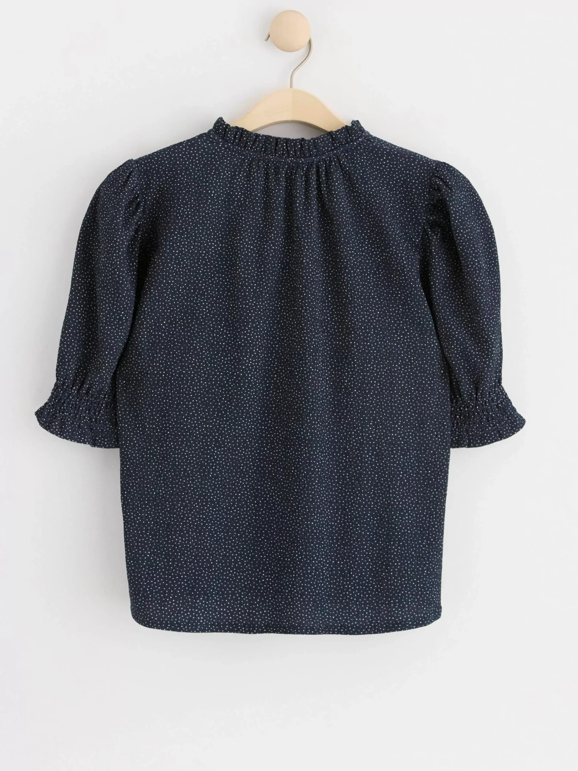Toppar & T-Shirts>Lindex Topp Med Puffarm Och Struktur Navy