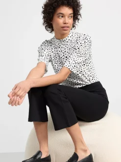 Toppar & T-Shirts>Lindex Topp Med Puffarm Och Struktur Light White