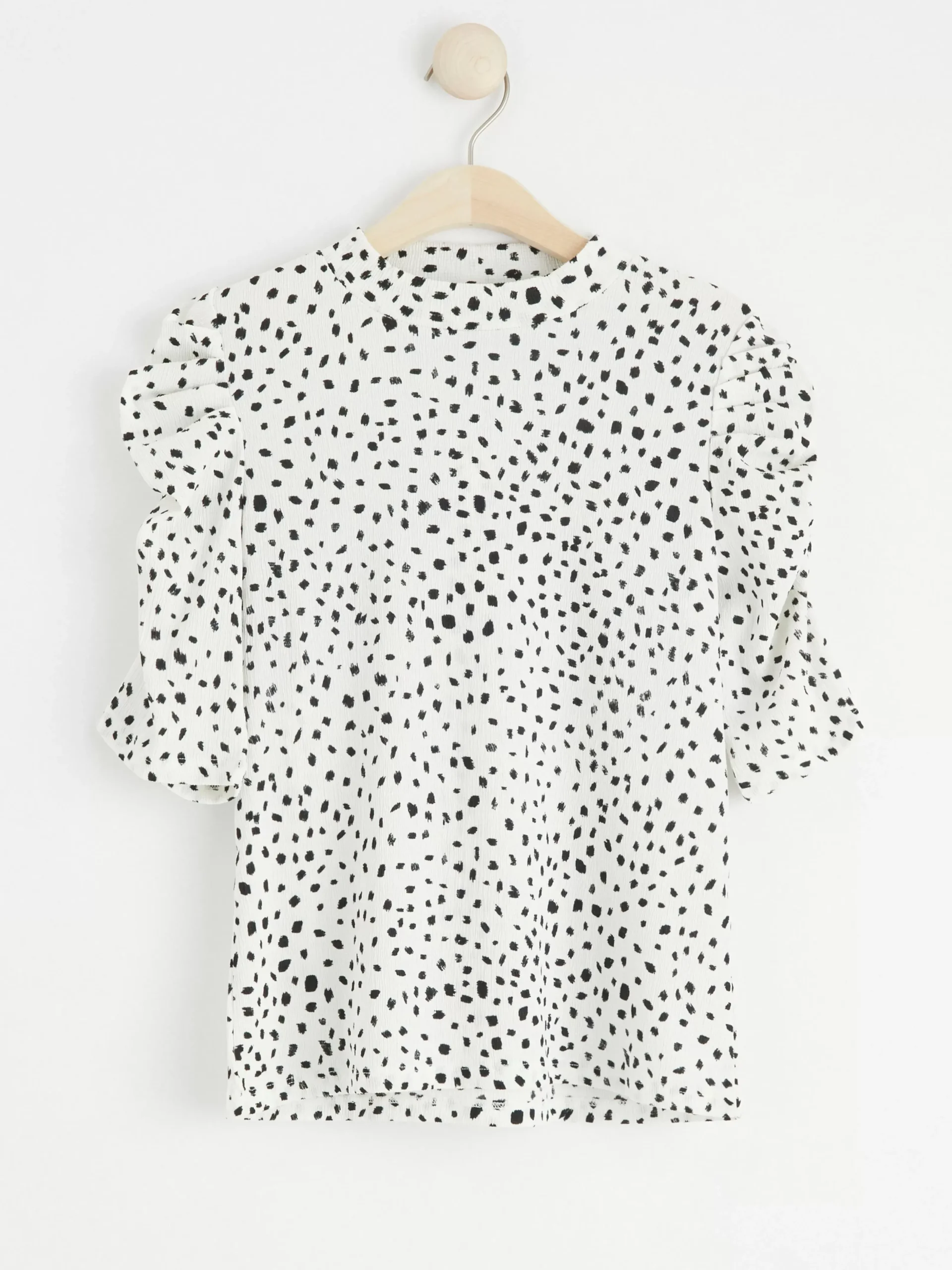 Toppar & T-Shirts>Lindex Topp Med Puffarm Och Struktur Light White