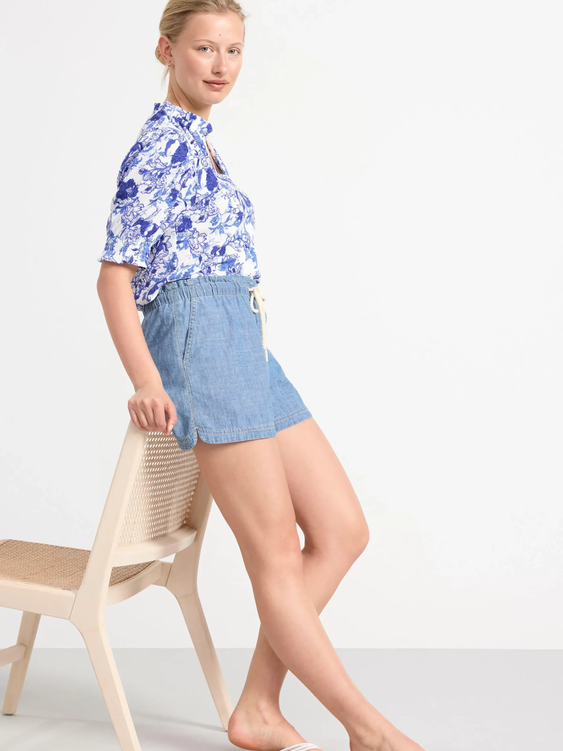 Toppar & T-Shirts>Lindex Topp Med Puffarm Och Struktur Blue