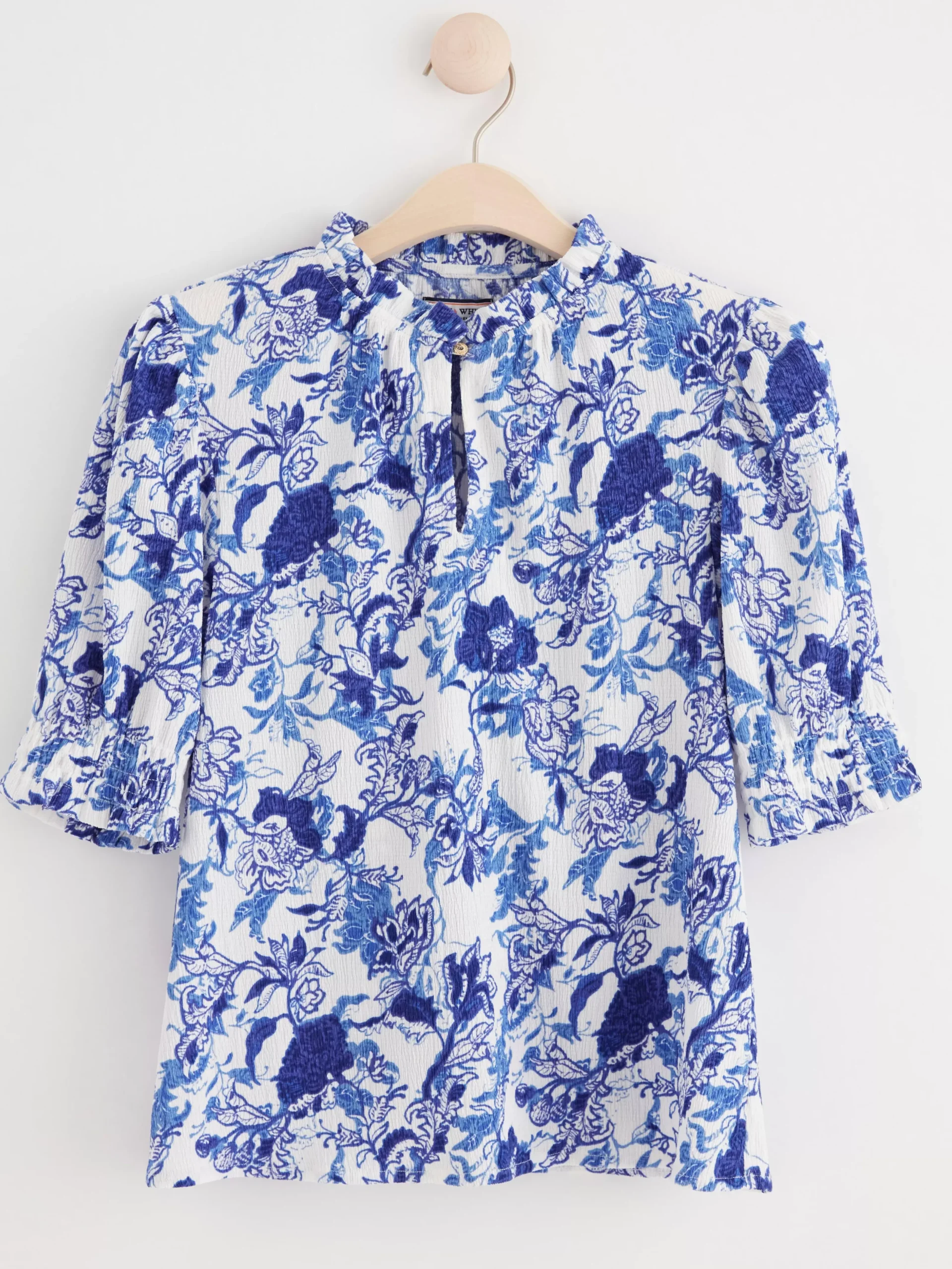 Toppar & T-Shirts>Lindex Topp Med Puffarm Och Struktur Blue