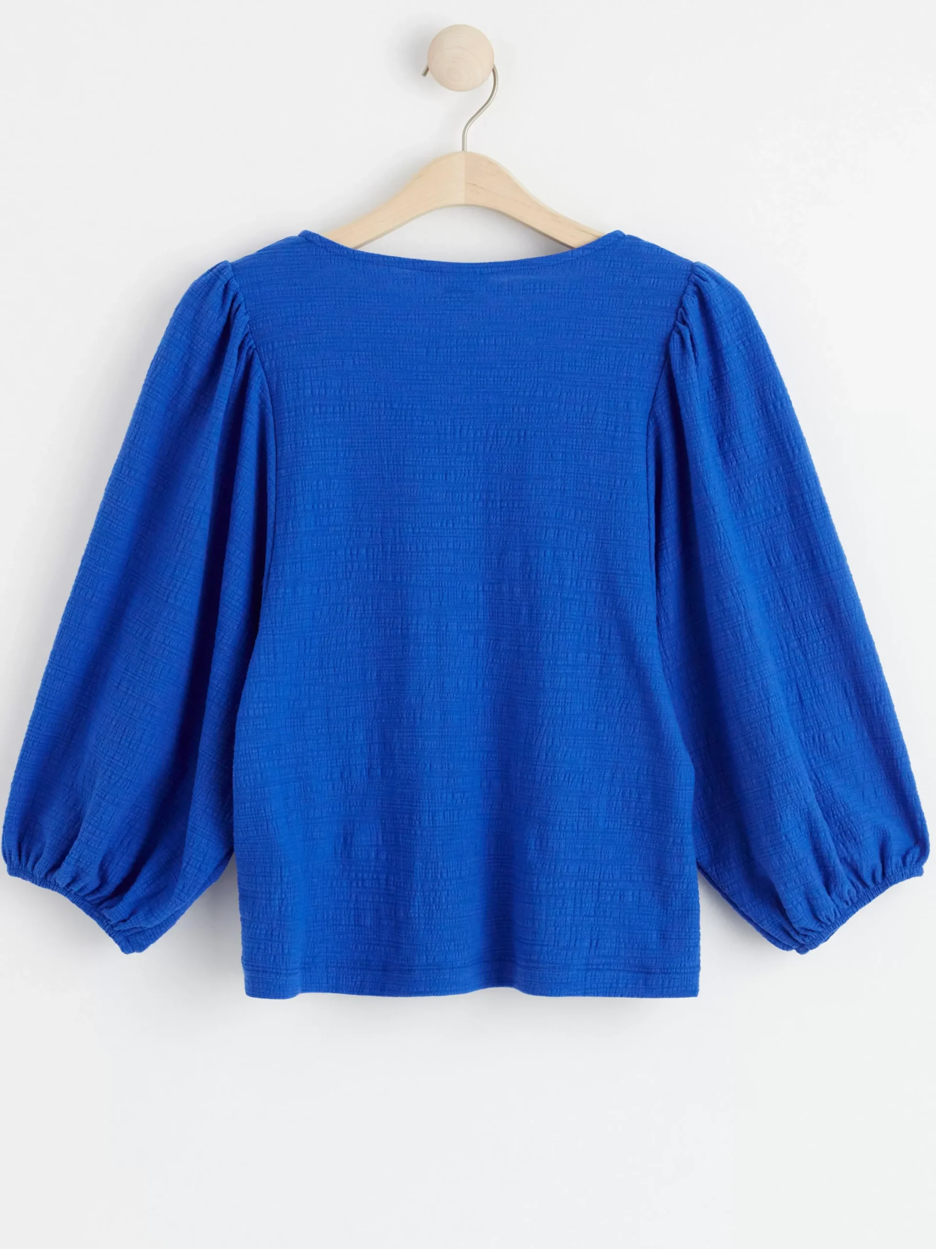 Toppar & T-Shirts>Lindex Topp Med Puffarm Och Struktur Blue