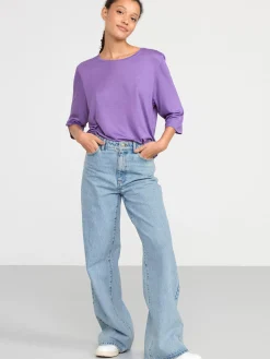 Toppar & T-Shirts>Lindex Topp Med Trekvartslang Arm Lilac