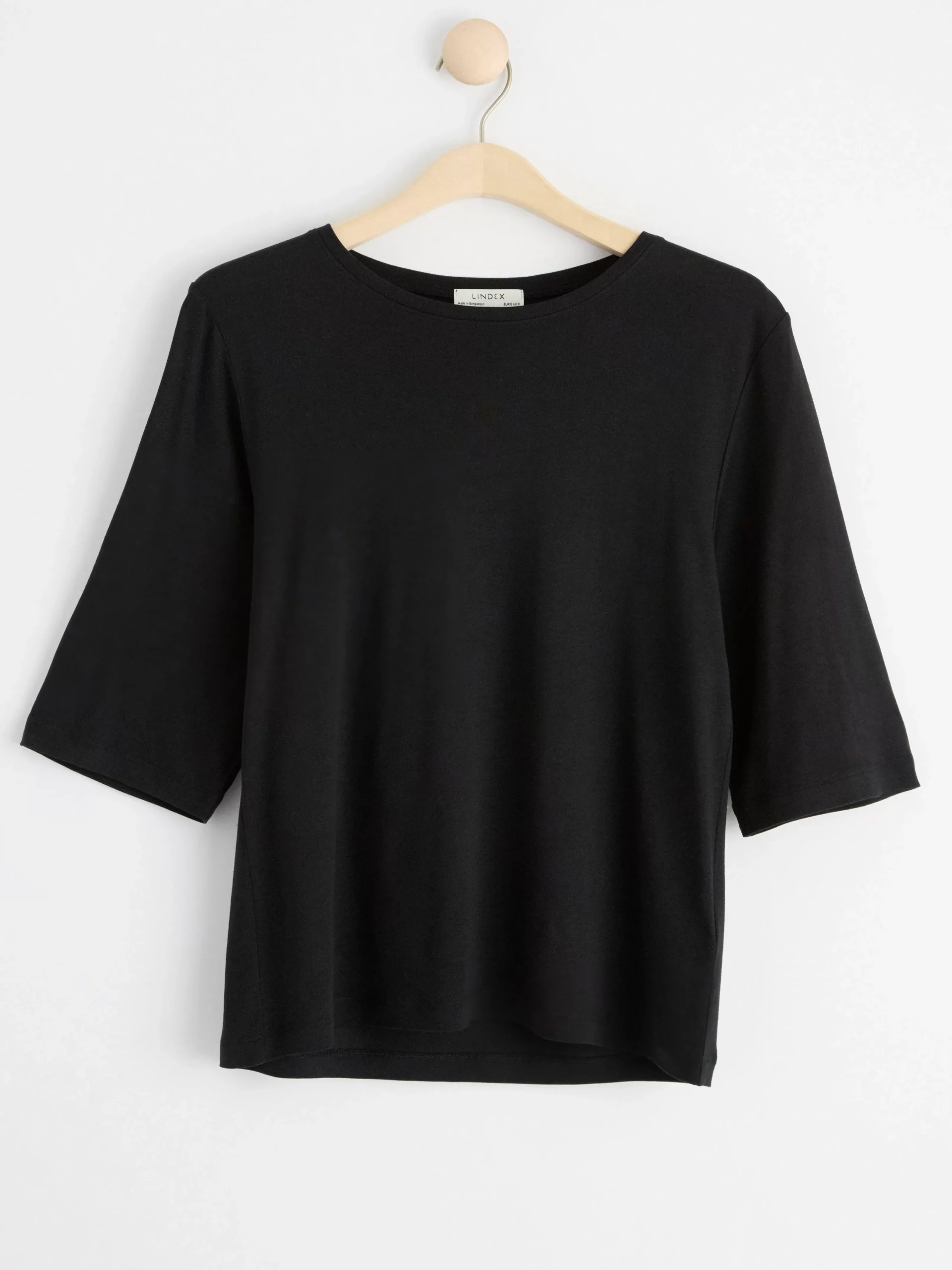 Toppar & T-Shirts>Lindex Topp Med Trekvartslang Arm Black