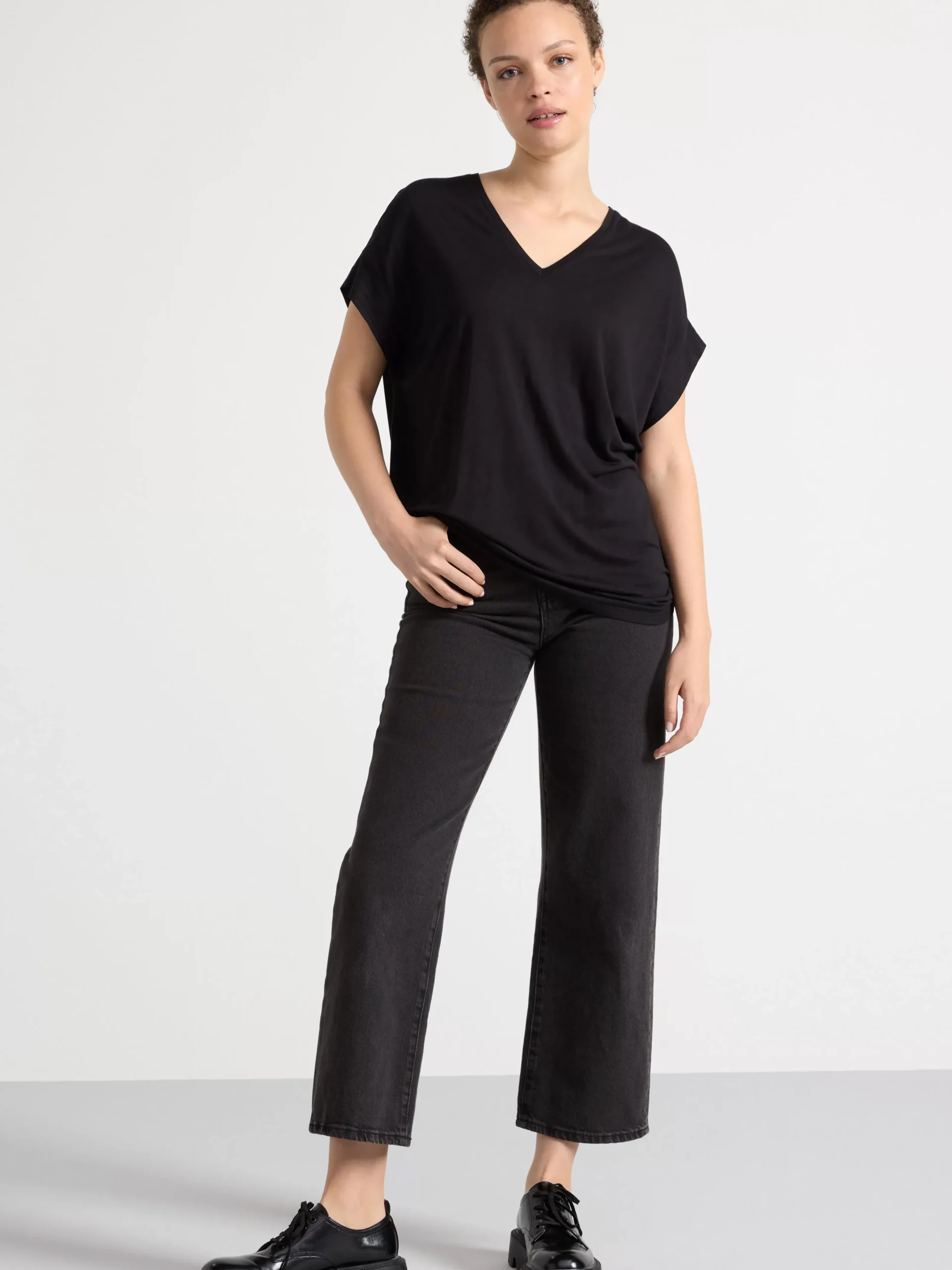 Toppar & T-Shirts>Lindex Topp Med V-Ringning Black