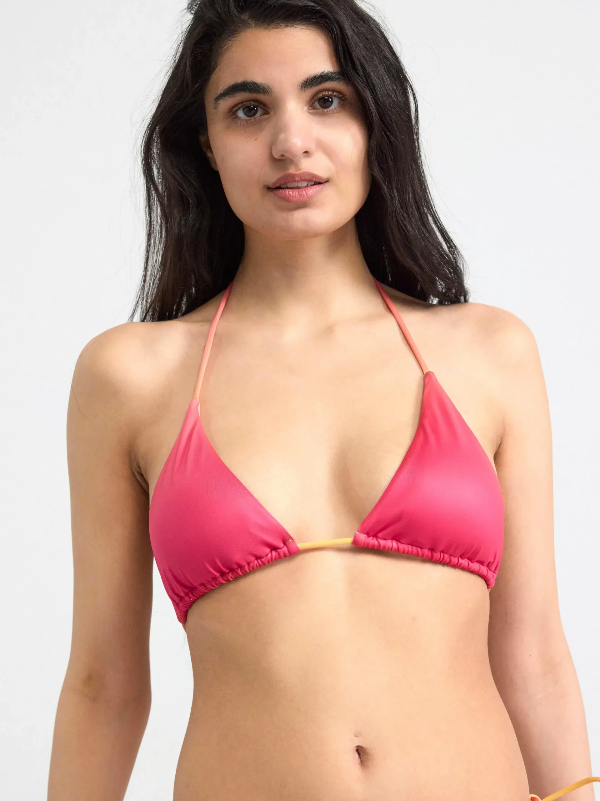 Badkläder>Lindex Trekantsbikini Overdel Dark Pink