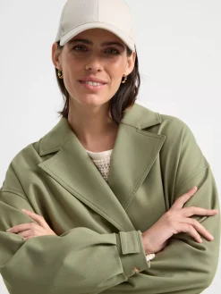 Ytterkläder>Lindex Trenchcoat Med Dubbelknappning Dark Khaki