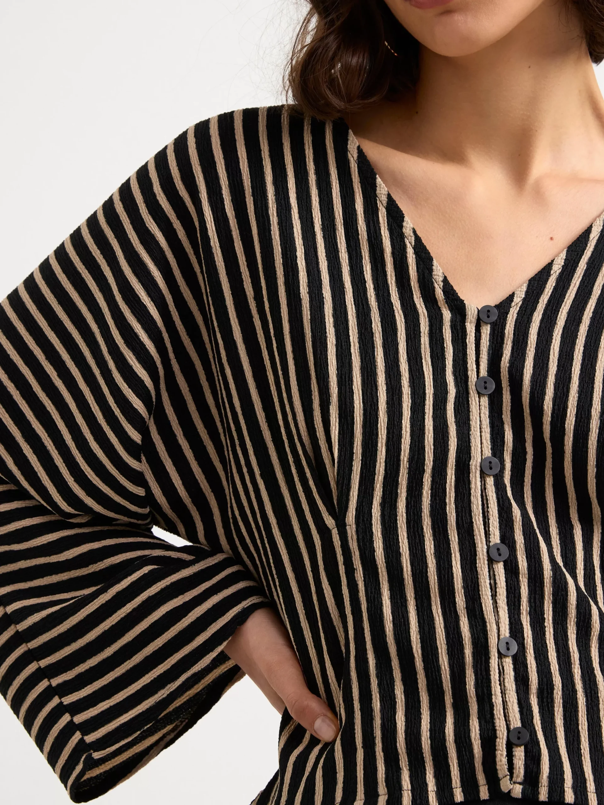 Toppar & T-Shirts>Lindex Trikablus Med Struktur Black