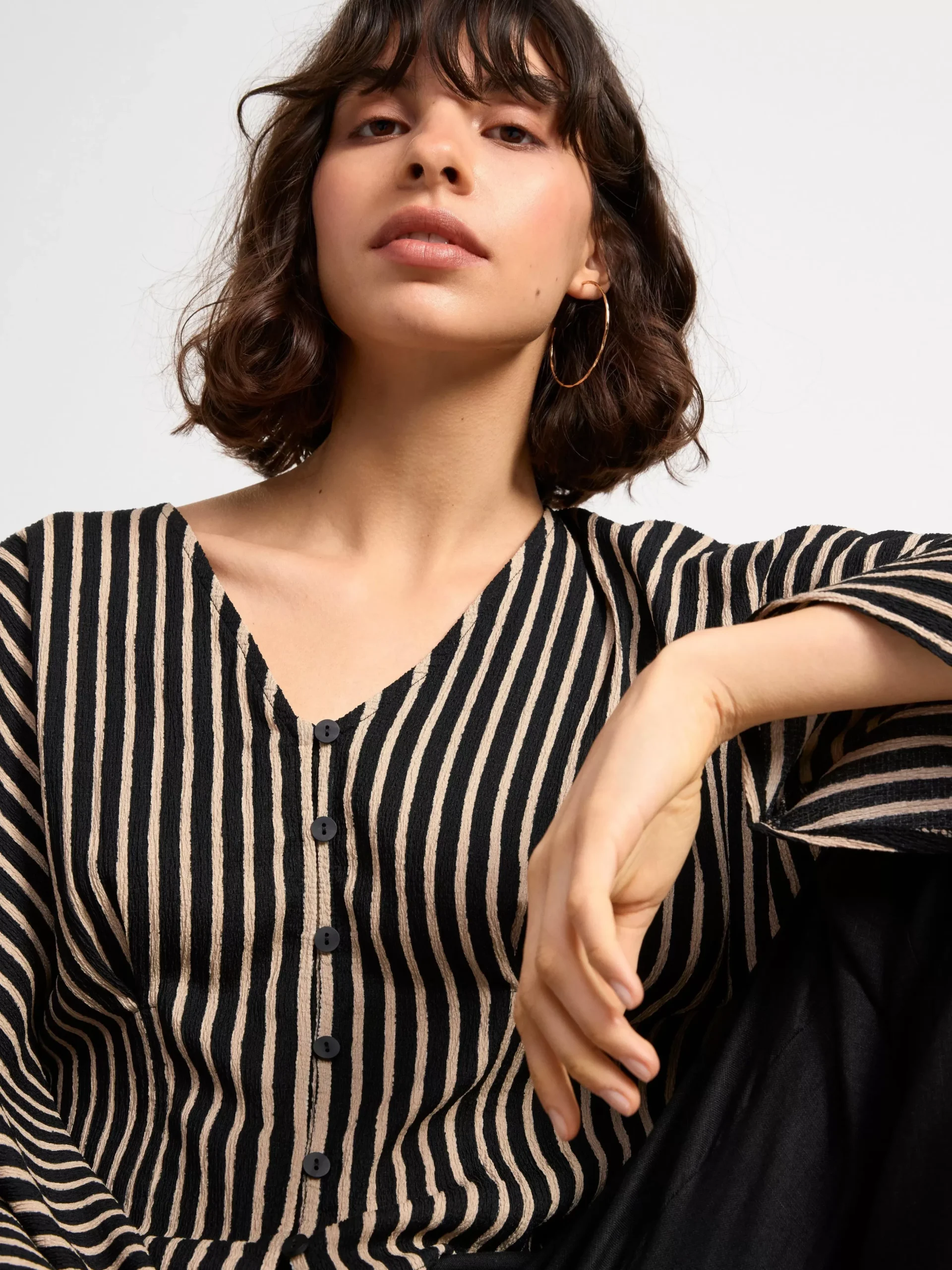 Toppar & T-Shirts>Lindex Trikablus Med Struktur Black